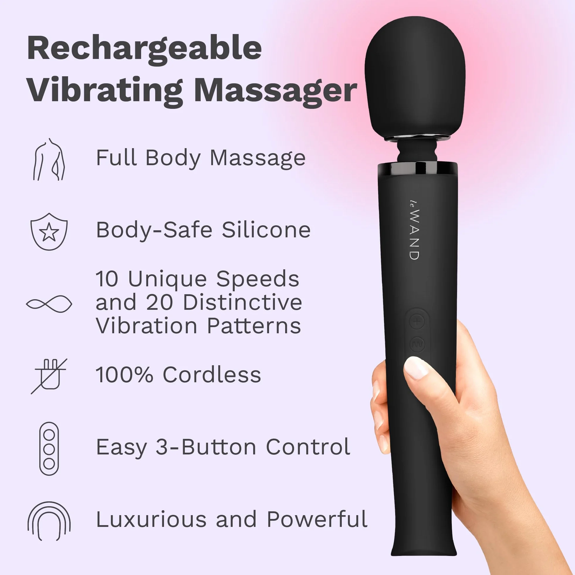 Le Wand - Rechargeable Massager Black