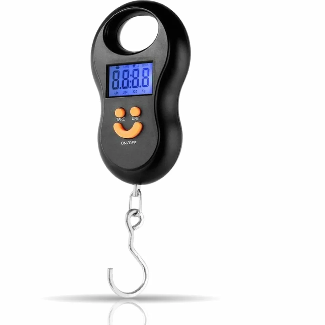 Bilancia da pesca elettronica portatile 40 kg Gancio digitale display LCD retroilluminato Precisione 10g TARA HOLD