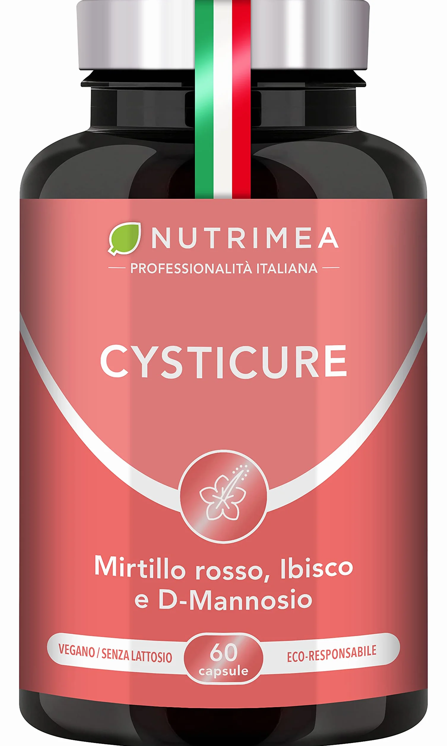 Cysticure Integratore D-Mannosio Mirtillo Rosso e Ibisco 60 Capsule Nutrimea