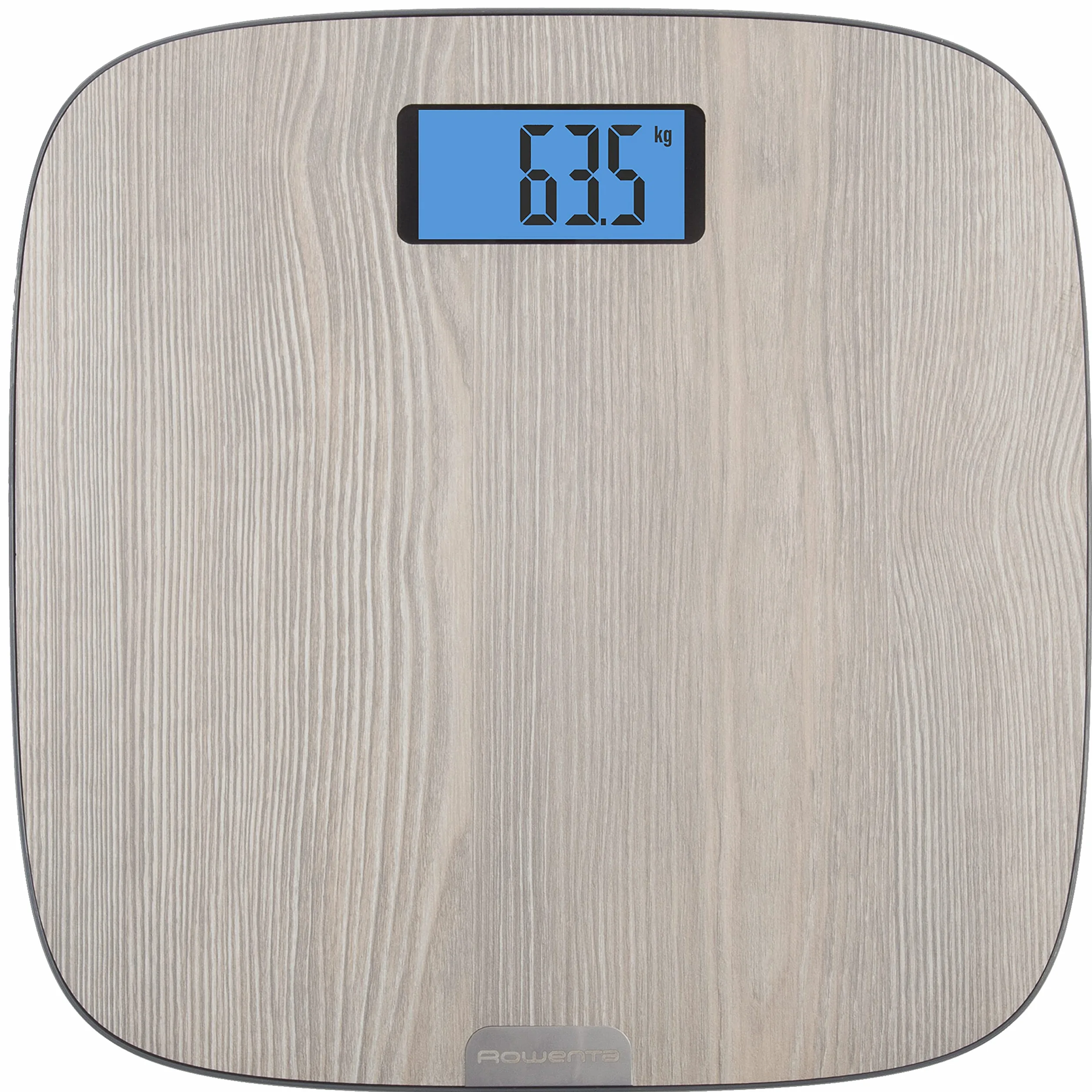 Rowenta BS1600 Origin Bilancia Pesapersone Digitale 31x31 cm 160kg Ultrasottile Effetto Legno
