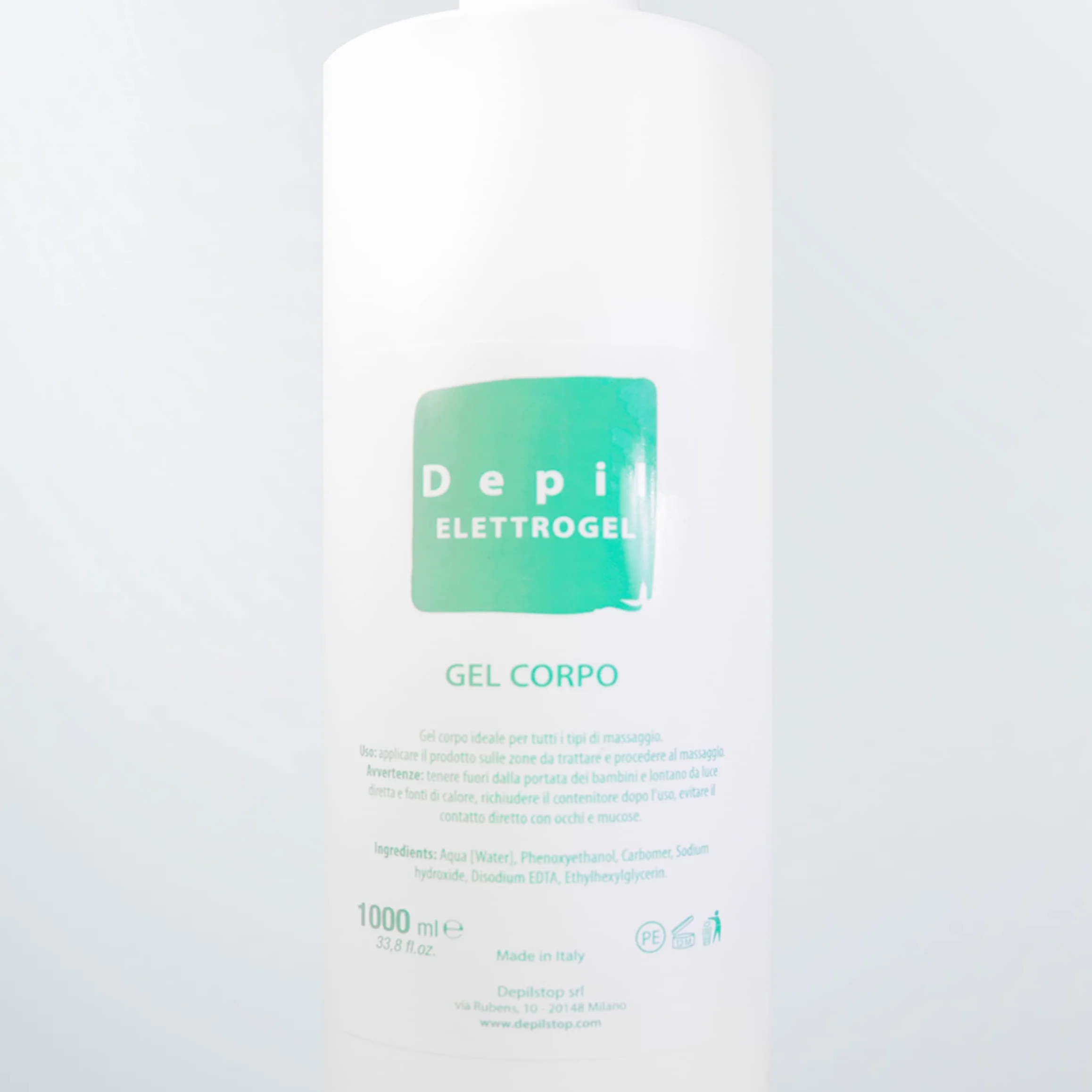 Gel conduttore ultrasuoni trasparente per laser e luce pulsata 1 litro Lucidatrice in Plastica trasparente per Trattamenti di bellezza e cura della pelle