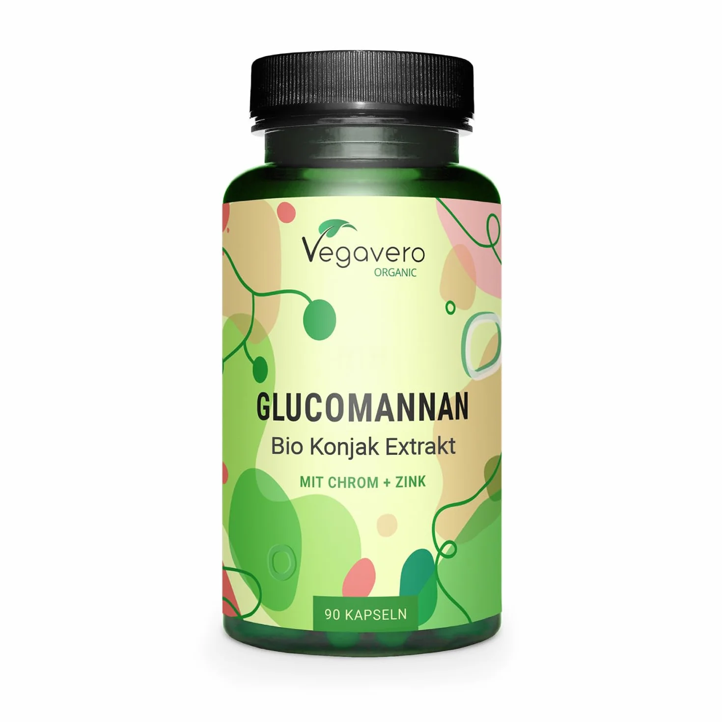 Glucomannano Forte | 4000 mg | con Cromo e Zinco | Alto Dosaggio | Senza Additivi | No OGM | Vegan | Vegavero®
