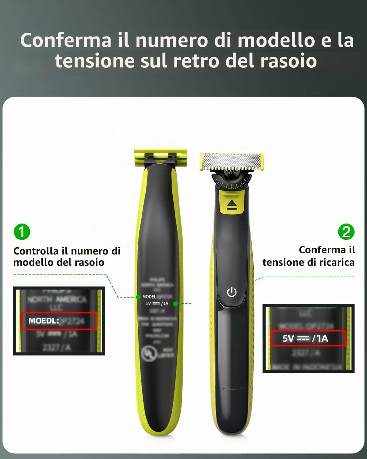 Superer Caricatore 5V Compatibile con Philips Rasoi 3000X/5000X/8000/i9000, One Blade (Pro) 360 Viso & Corpo QP4530 QP2834 QP1924, Trimmer, Bodygroom 3000/5000/7000