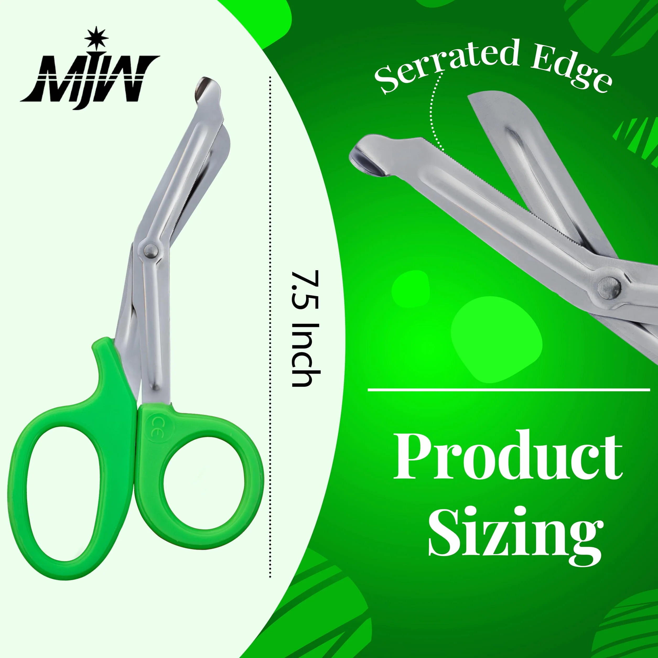 Forbici Trauma Shear Paramedico Veterinario EMT 7,5" Verde CE