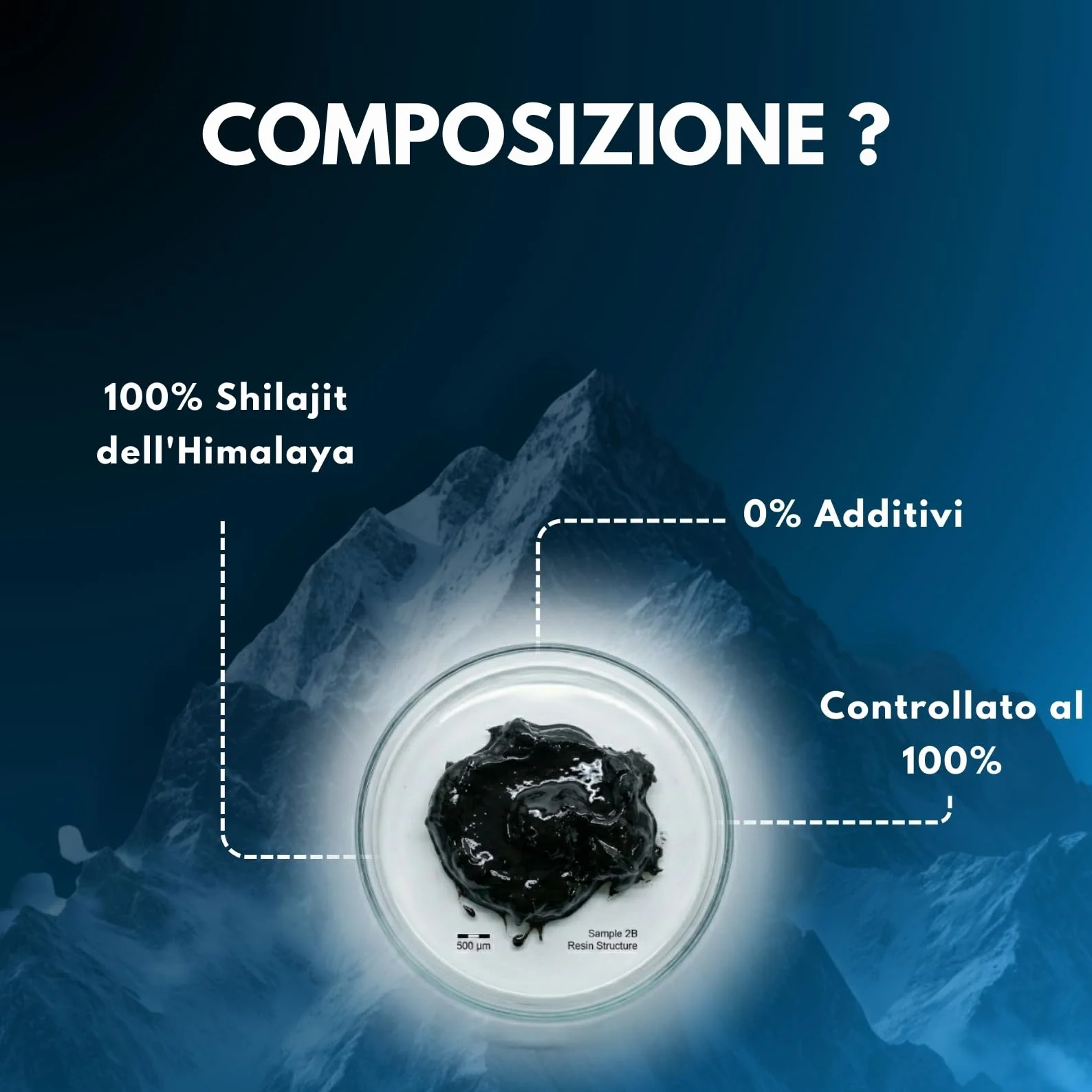 Resina di SHILAJIT dell'Himalaya ✦ 100 Porzioni ✦ Alta Quota ✦ Senza Metalli Pesanti ✦ Senza Contaminazioni ✦ Ricco di Oligoelementi ✦ Rapporto 60:1 ✦ 100% Naturale ✦ Senza Trattamenti Chimici ✦