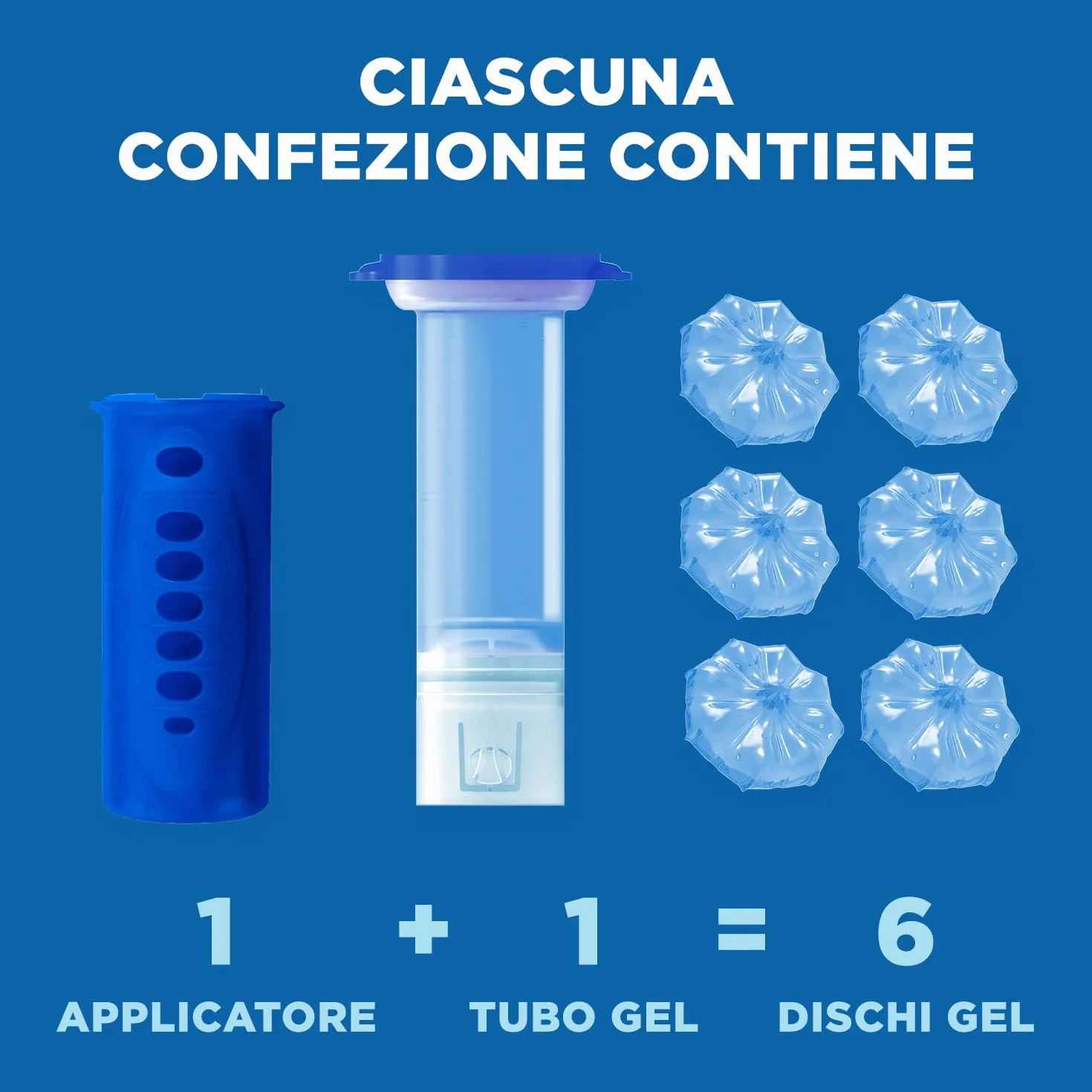 Duck Fresh Discs Base per Dischi Gel Igienizzanti WC, Fragranza Marine, Confezione da 1 Applicatore e 6 Dischetti
