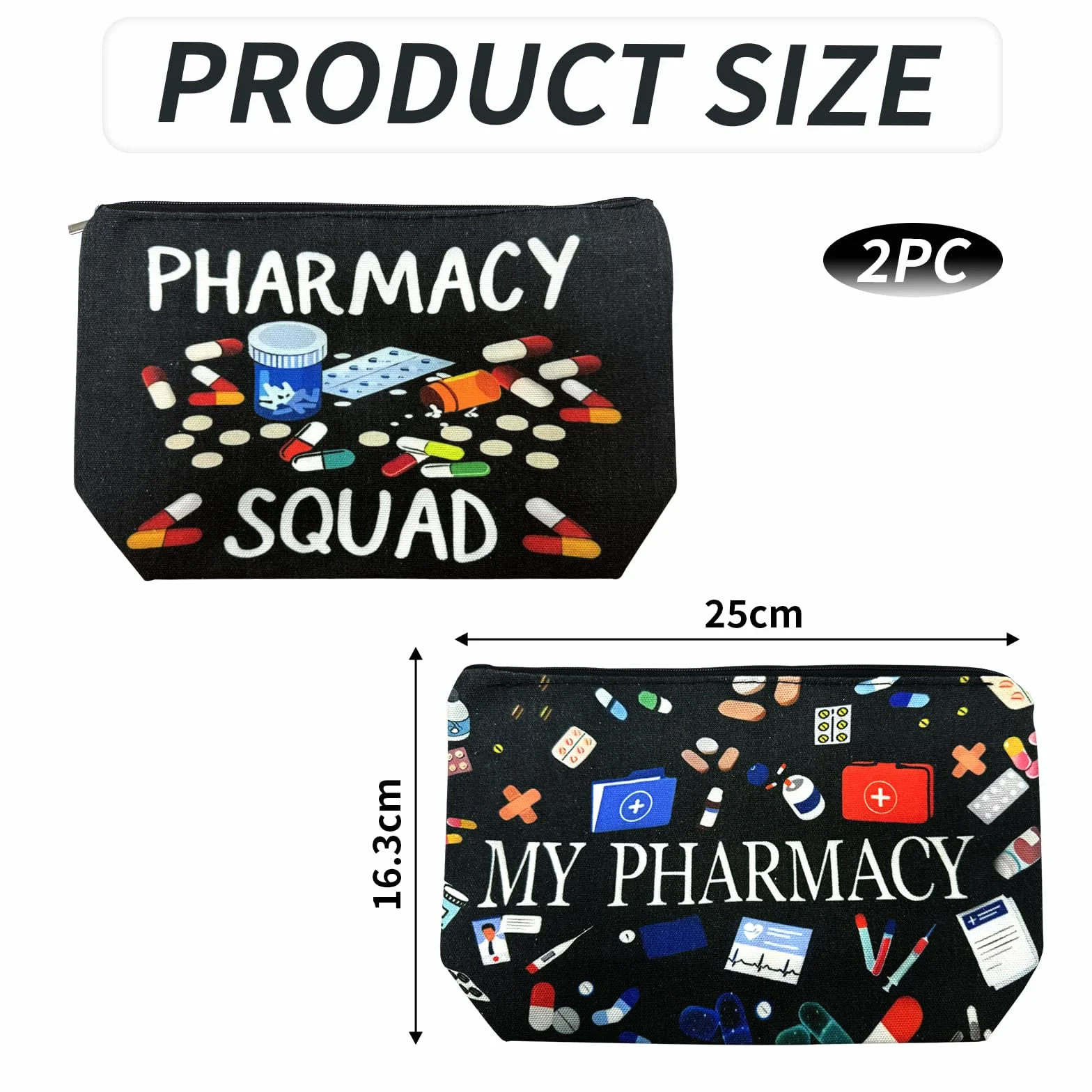 Portamedicine Viaggio Borsa Impermeabile D'Urgenza per Medicine 2 Pezzi