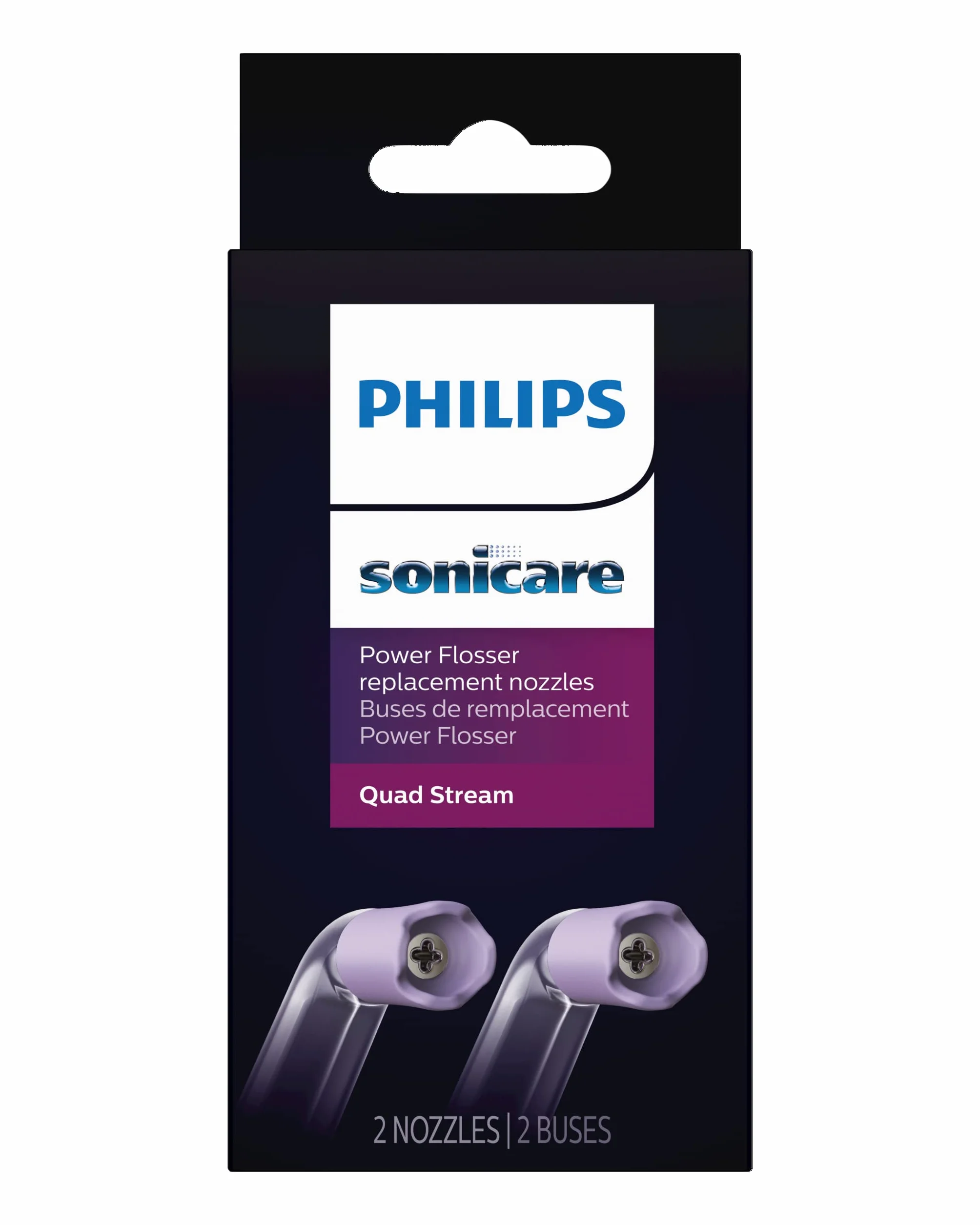 Philips Sonicare Power Flosser Quad Stream Tips (F3), 2 pezzi, Bianco HX3062/00