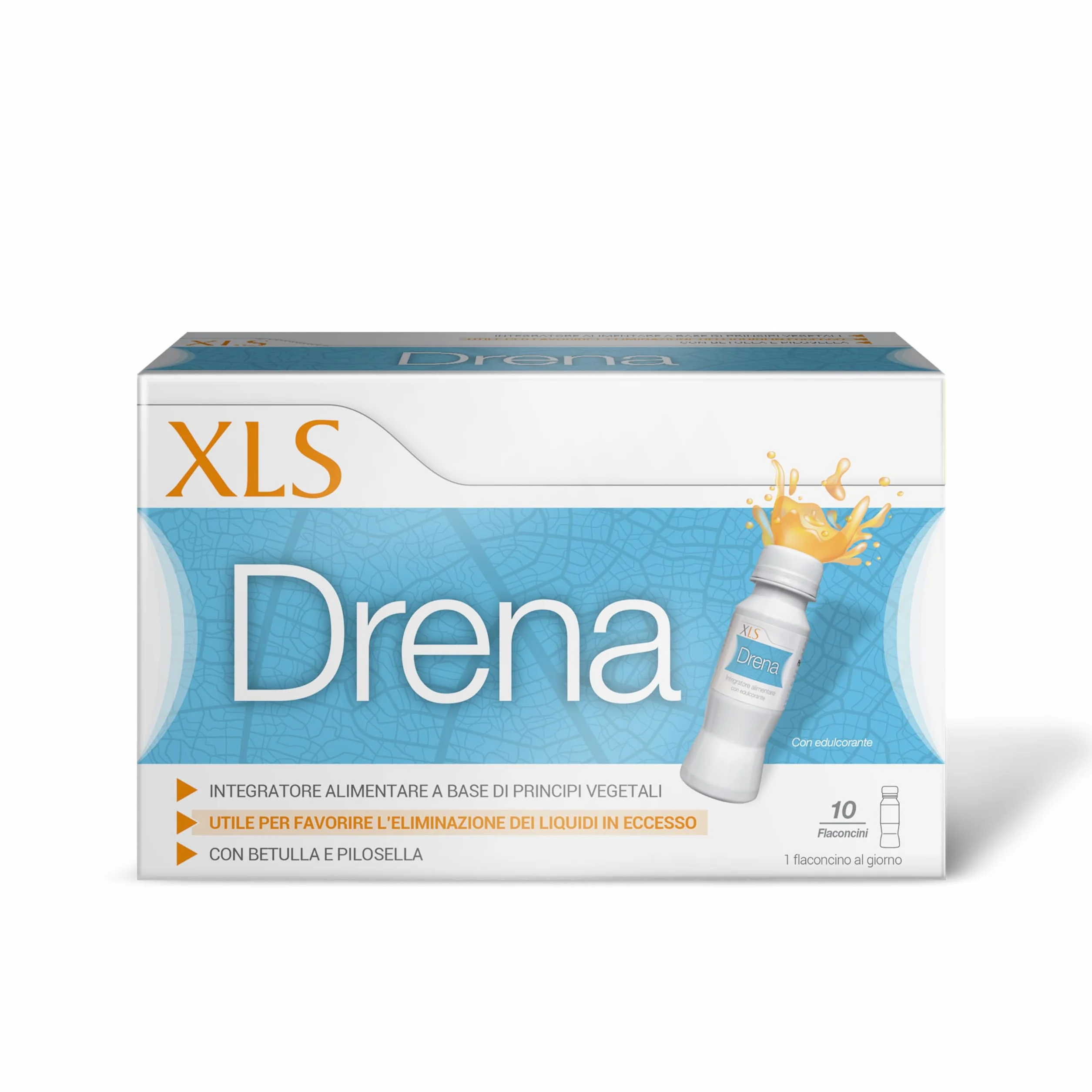 XLS Drena Integratore Alimentare Drenante Donne, 10 Flaconcini