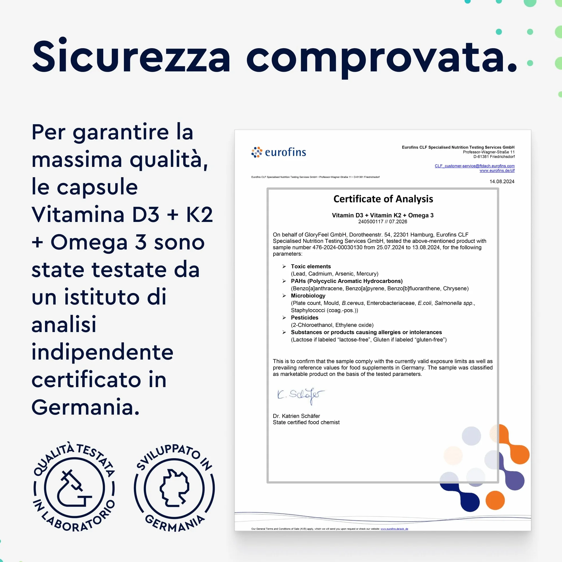 Vitamina D3 + K2 + Omega 3, 90 Capsule Softgel, Eletto PRODOTTO DELL'ANNO 2025, 2000UI Vitamin D, 100 µg Vitamina K (K2VITAL® di Kappa), 1000mg Olio di Pesce 400mg EPA e 300mg DHA