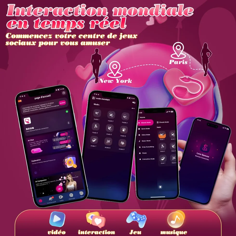 Vibratoreper Donna Professionale Wireless piccolo Ovetto Vibrante Donna Telecomando a Distanza APP Sex Toys, Vibrator Per Coppia 10 Modalità Vibratore Silenzioso, sexytoysys donna coppia Sex Toy