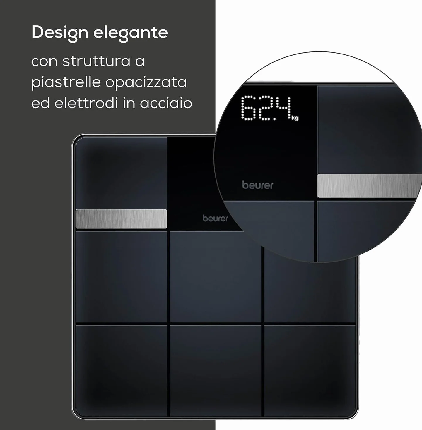 Beurer BF 450 bilancia pesapersone con Bluetooth, impedenziometrica digitale, 17 valori, 180 kg