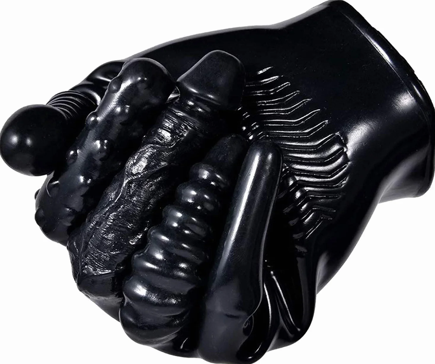 Vibratore per dita medie, dildo vibrante, guanti per masturbazione, impermeabili, in lattice, fetish, guanti multifunzione (1 guanto per la mano destra)