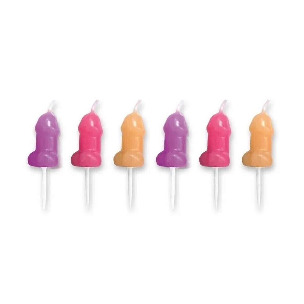 6 candeline colorate a forma di pisello per torta di compleanno sexy hot party gadget per adulti 18+