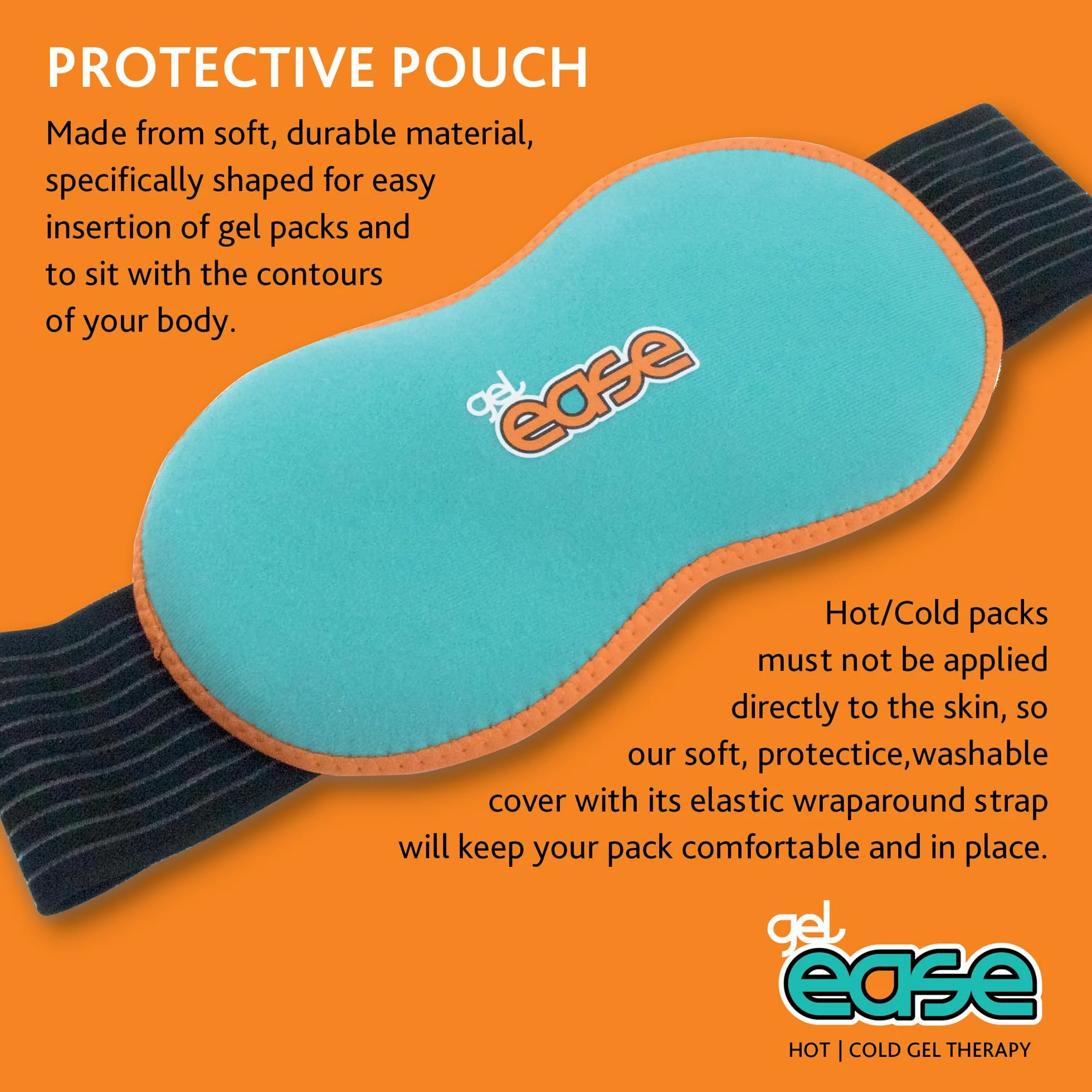 Gel Ease Impacco Gel Caldo e Freddo, Sollievo dal Dolore con Applicazioni Calde e Fredde, Sollievo Lenitivo per Muscoli e Articolazioni, Elimina Gonfiore e Infiammazione, Pacco da 2