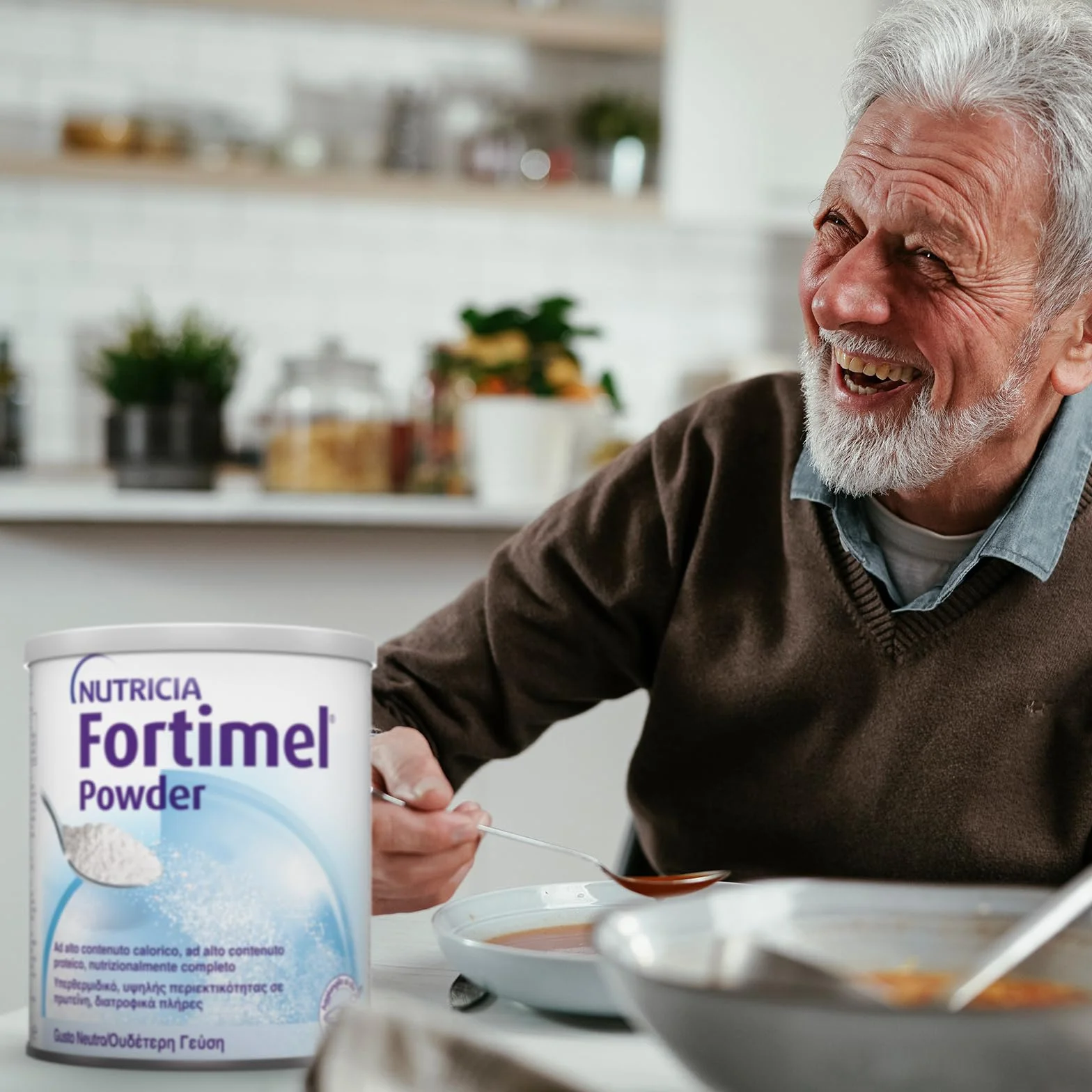 FORTIMEL POWDER - Supplemento in Polvere Ipercalorico e Iperproteico, Nutrizionalmente Completo, utile in caso di Inappetenza e/o Malnutrizione Associata a Patologia, Gusto Neutro - 335g
