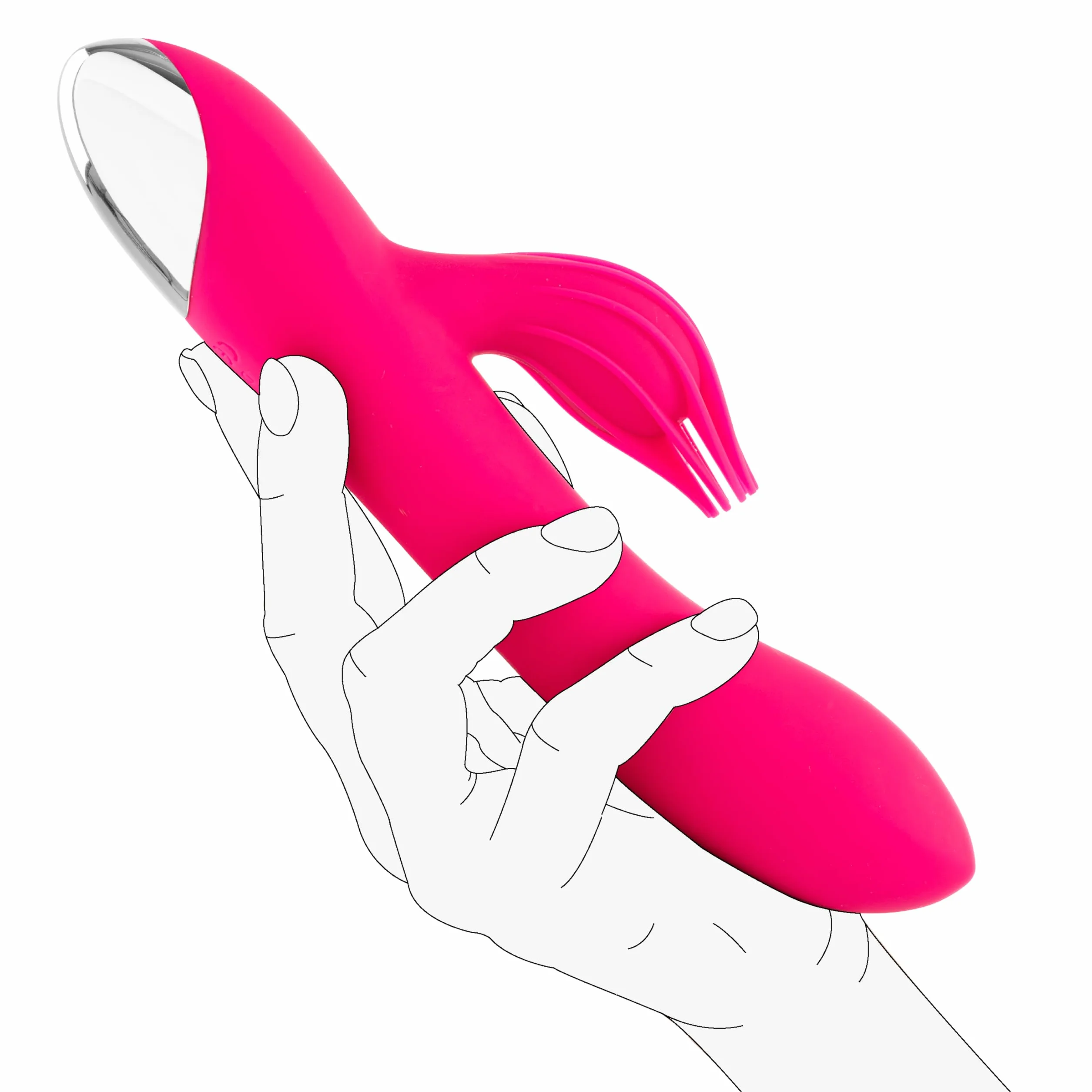 Vibratore Rabbit 10 Modalità: Doppia Stimolazione Clitoride e Punto G | Silicone inodore. 100% impermeabile. Ricarica USB. Motore silenzioso per uso discreto. Orgasmi e Squirting.