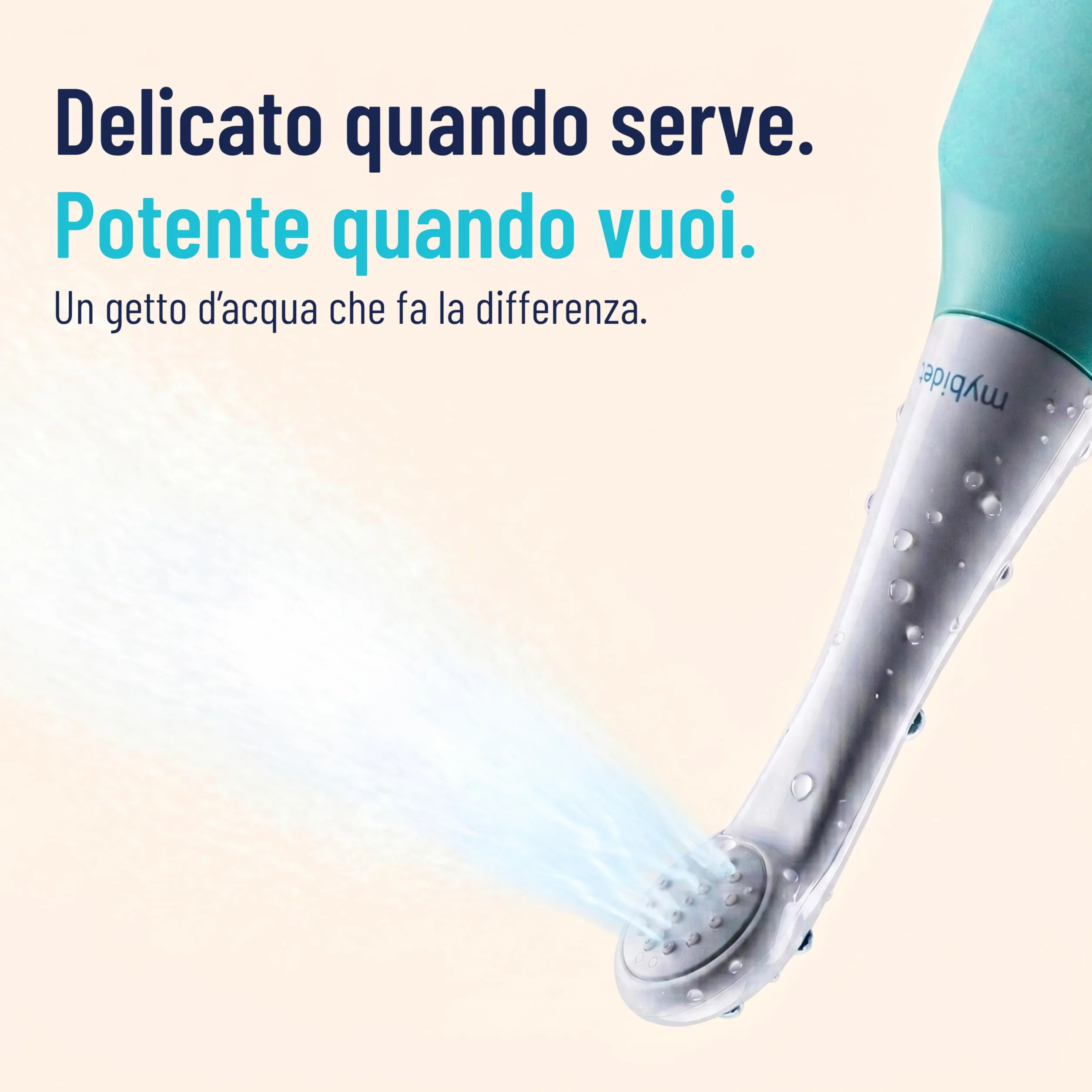 Doccia intima per glutei, 0% chimica, 100% acqua, senza batterie, sostenibile