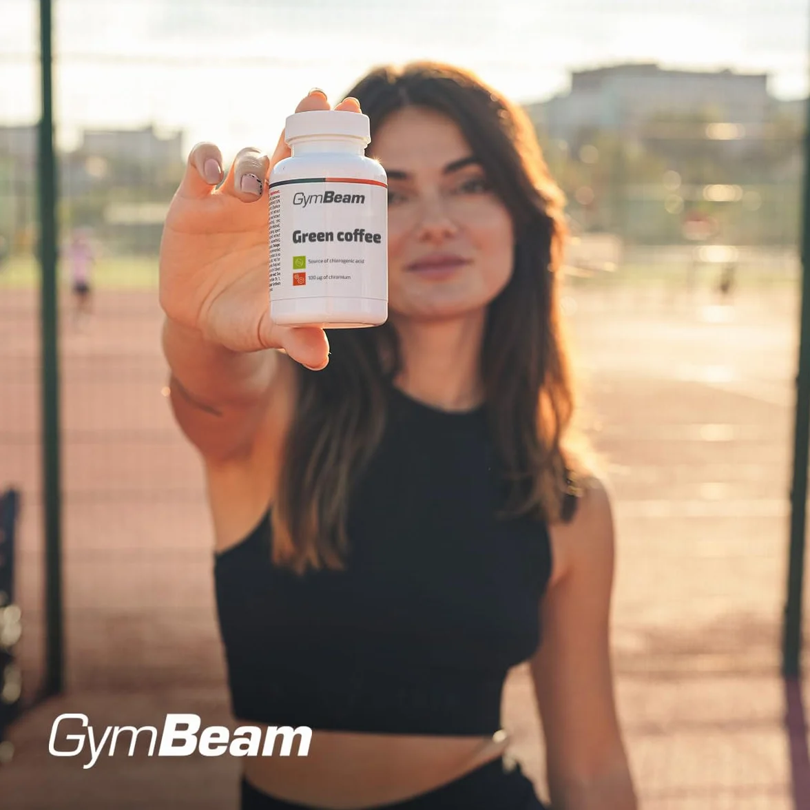 GymBeam Caffè Verde Estratto di Caffè Verde con Acido Clorogenico e Cromo Bruciagrassi Naturale 120 cps
