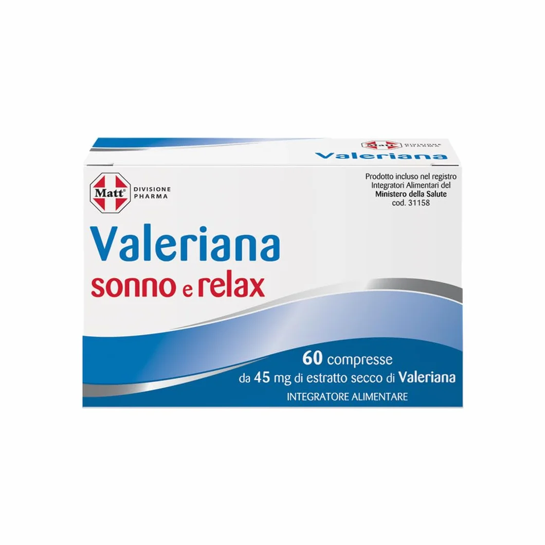Valeriana Integratore Alimentare 60 Compresse 8.28 g per Rilassamento e Sonno