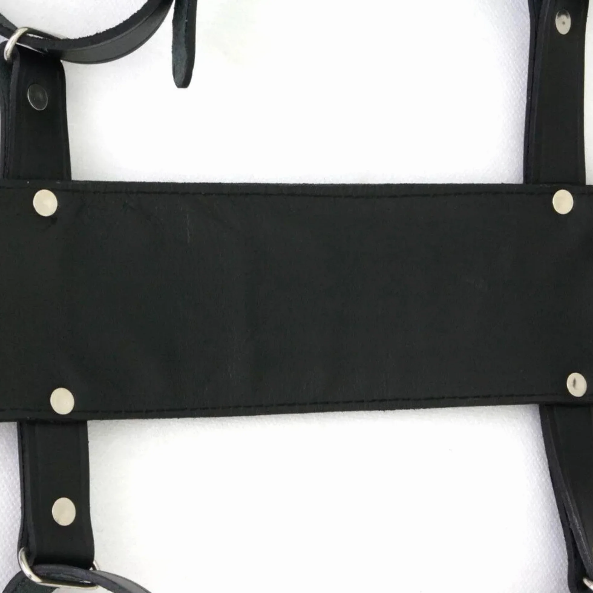 Set Restraints con Collare Regolabile Polsini da Polso e Gomito Catena in Pelle Resistente Nero