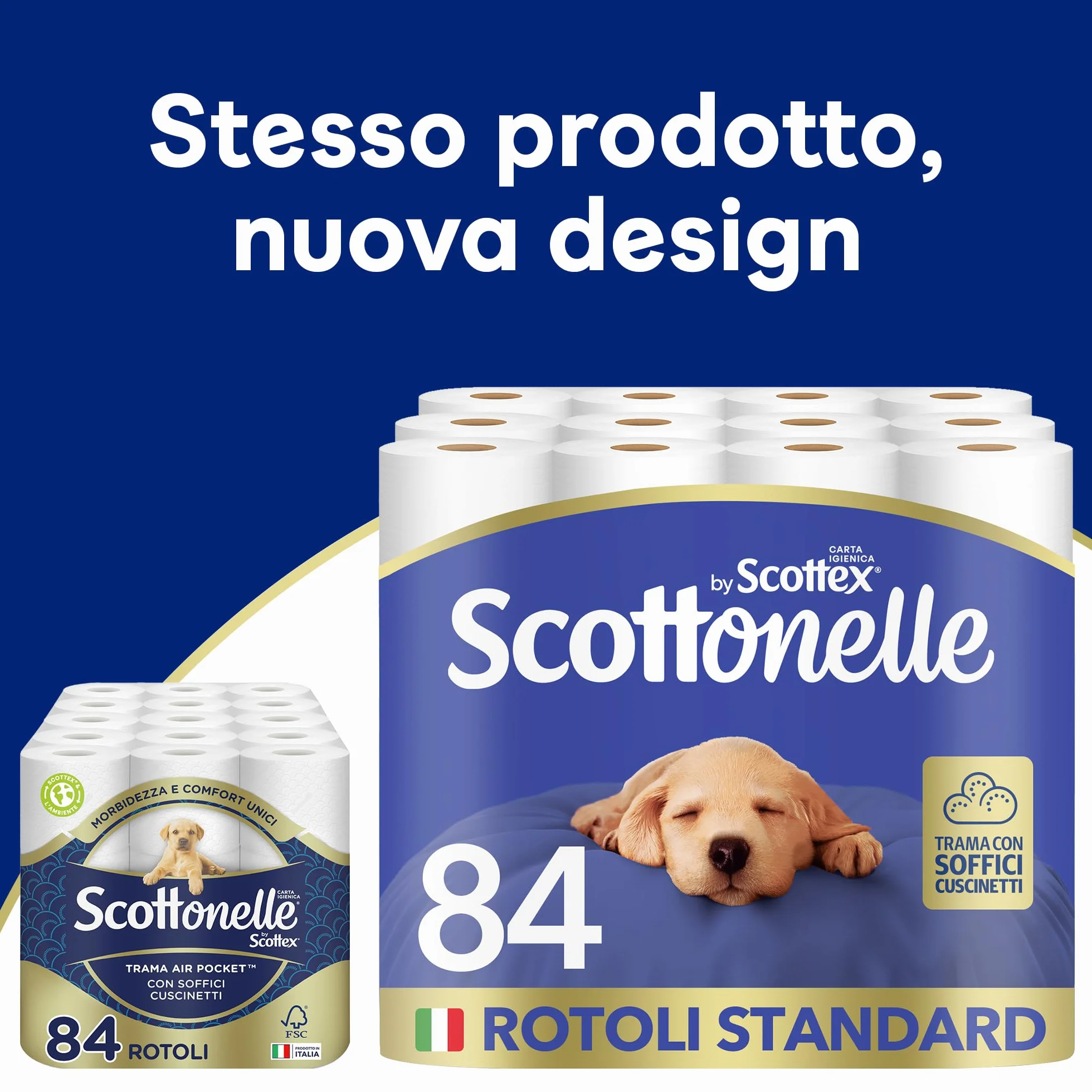 Scottonelle Carta Igienica 84 Rotoli Morbida Resistente Dermatologicamente testata