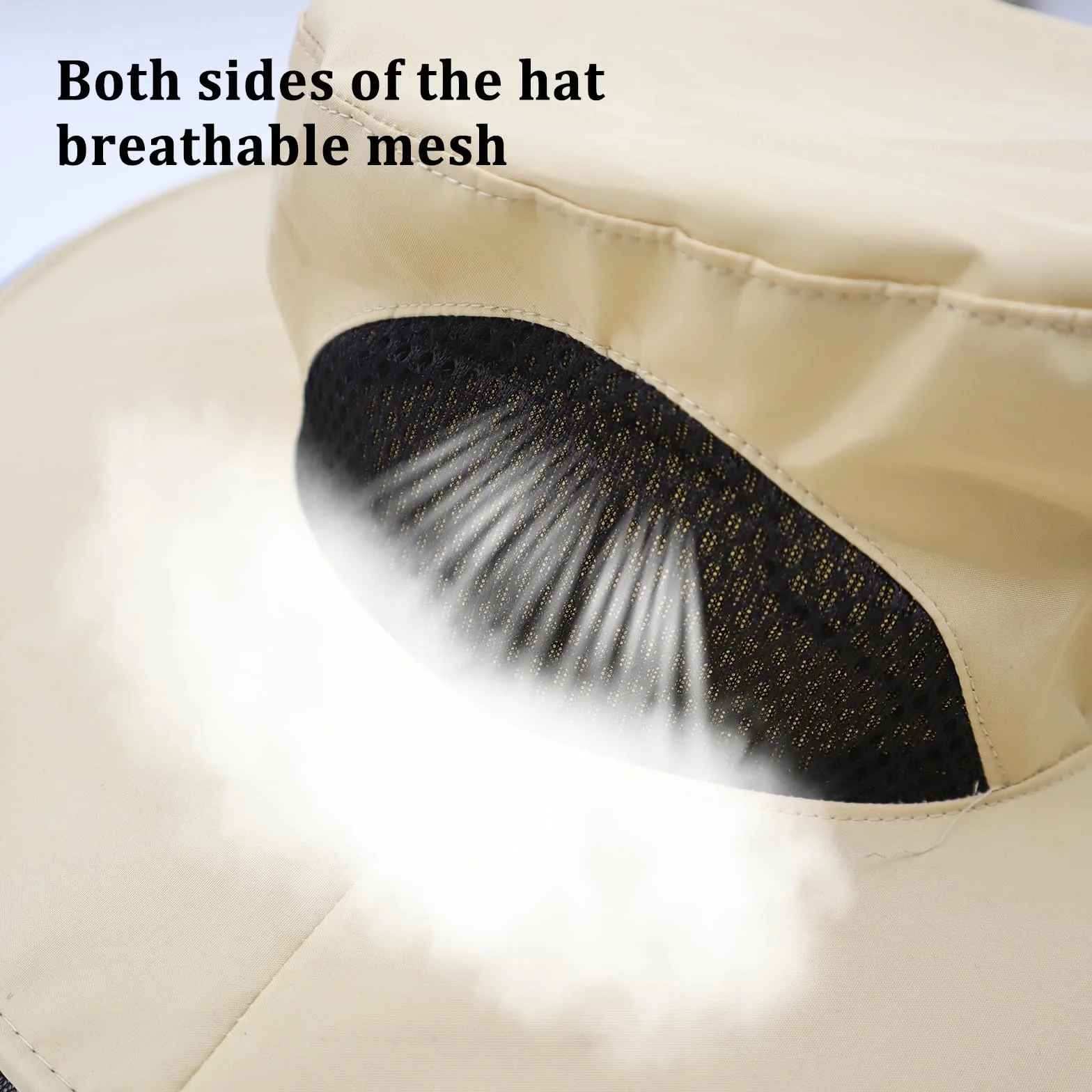 Cappello Zanzariera Pieghevole Anti Insetti per Apicoltore Escursionismo Campeggio Pesca Giardino Beige 2 Pezzi