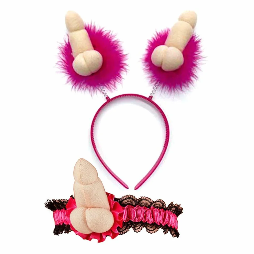 Cerchietto con antenne piselli e giarrettiera con pisello per la sposa hot alla festa di addio al nubilato sexy gadget per adulti 18+