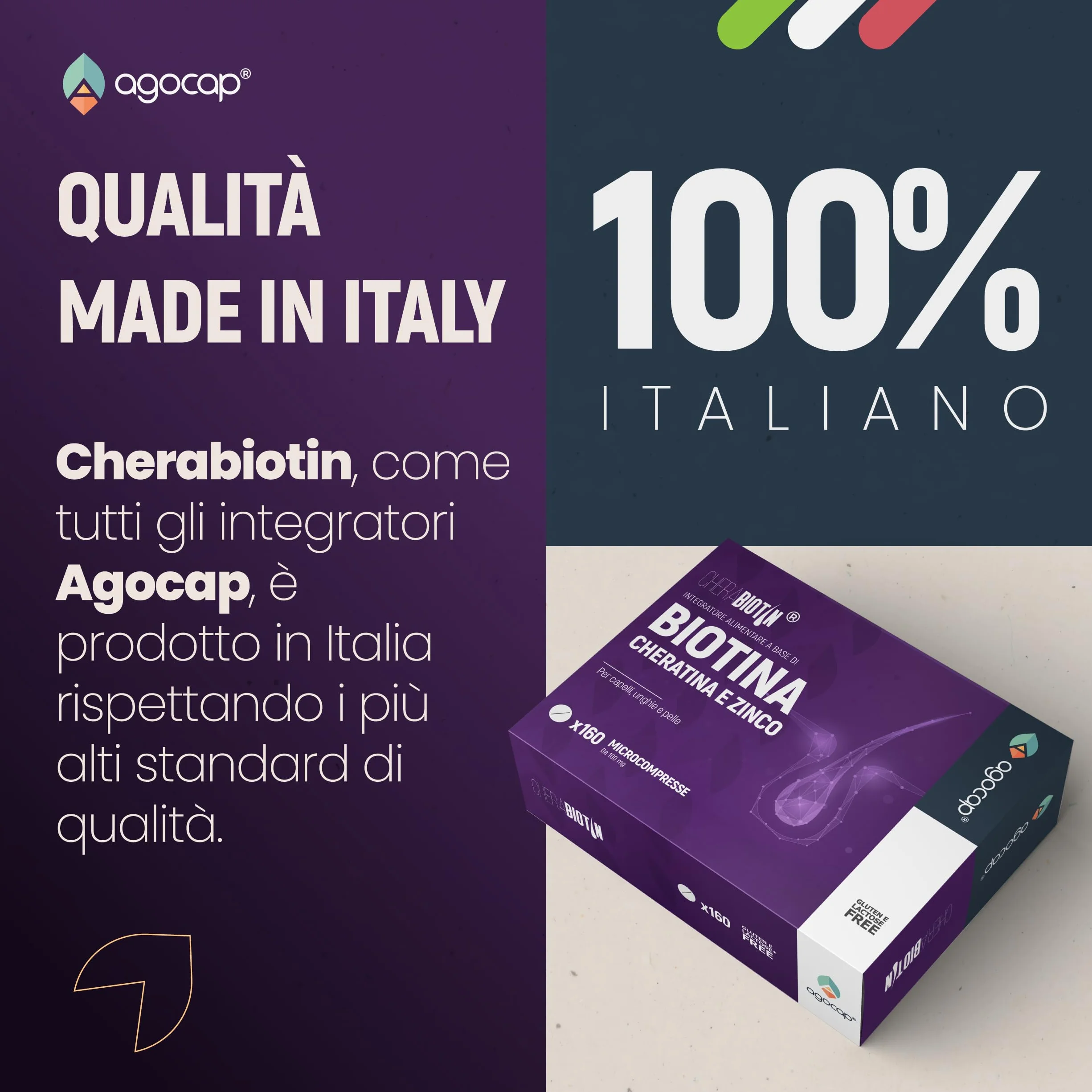 Cherabiotin Integratori Biotina Cheratina Zinco 160 Micro Compresse Capelli Unghie Pelle Anticaduta Donna 5 Mesi Fornitura