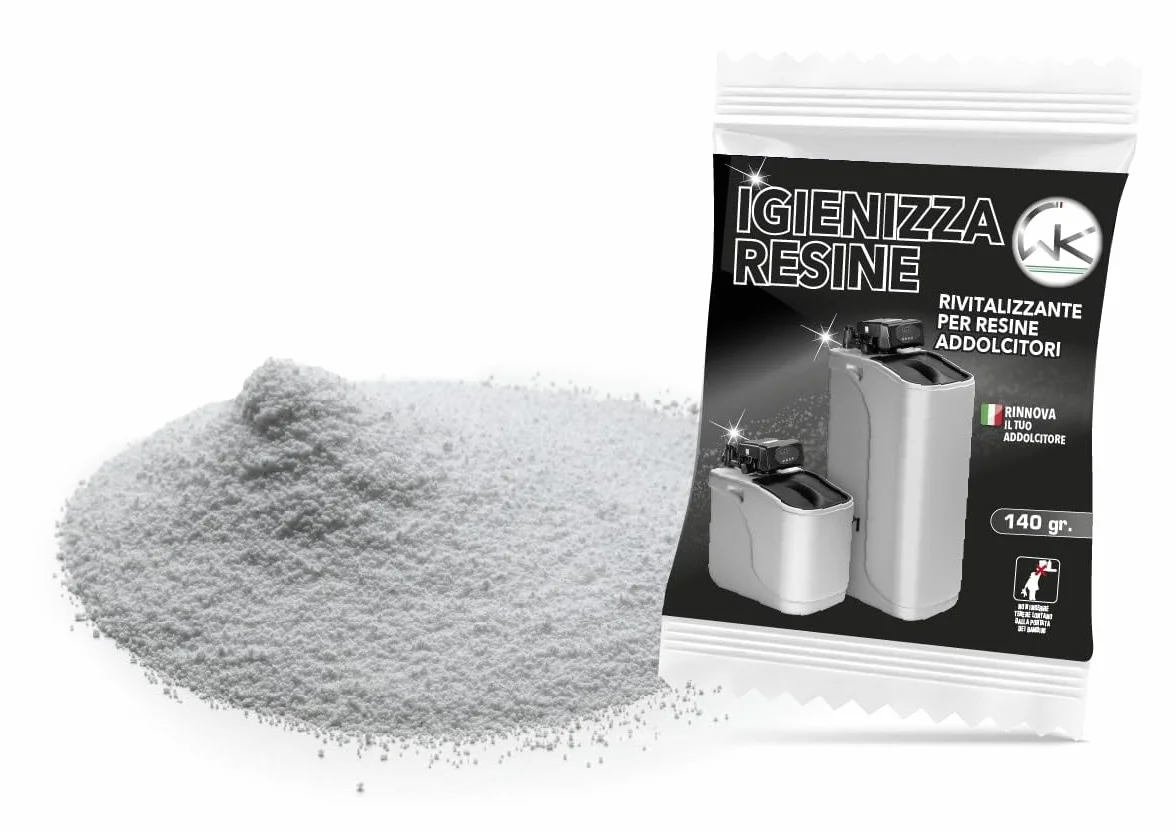 Igienizza Resine Addolcitore Detergente Decalcificante per Addolcitore 3x140g Made in Italy