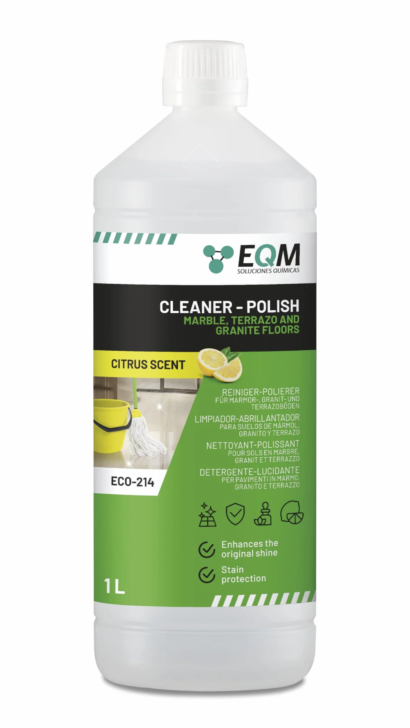 Detergente Lucidante per Marmo, Granito e Pietra Naturale ECO-214 1L