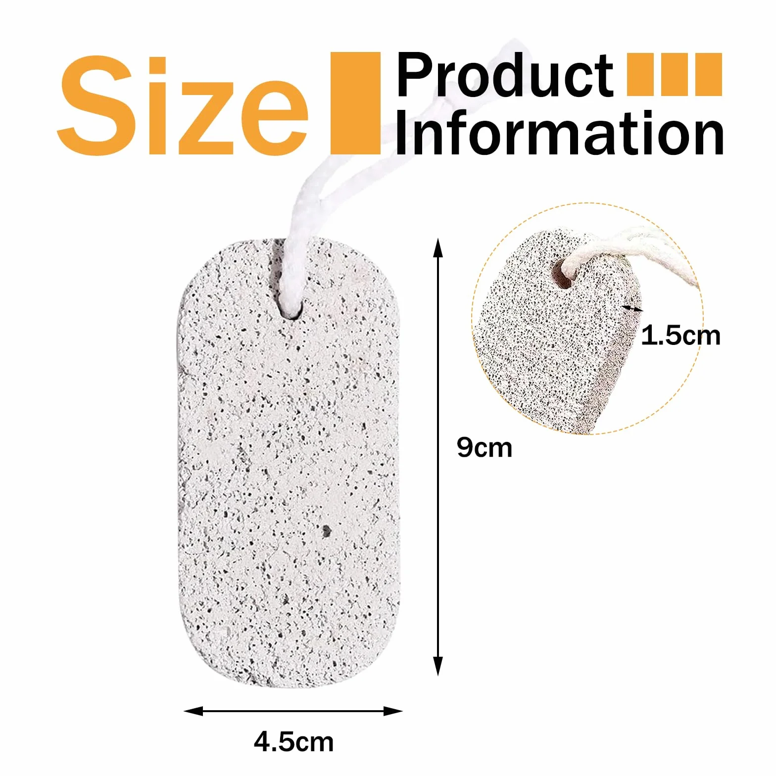 Pietra Pomice Naturale 2 Pezzi per Cura dei Piedi, Rimozione Calli e Peeling