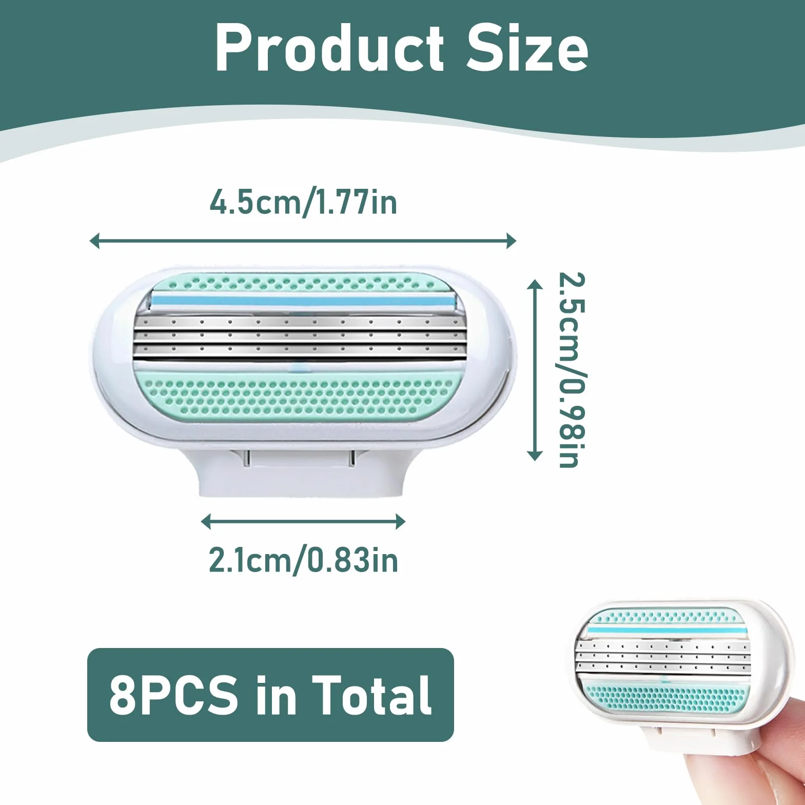 8 Lamette di Ricambio Premium per Rasoio da Donna, Venus Lamette Donnai a 3 Strati con Striscia Idratante Skin Cushion, Compatibili con Venus Extra Smooth, per una Rasatura Profonda e Duratura