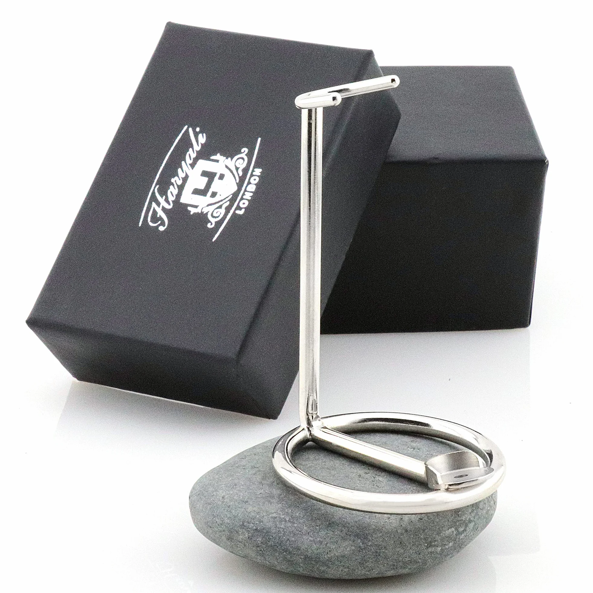 Supporto per rasatura da uomo, realizzato in acciaio INOX (finitura cromata) per tutti i tipi