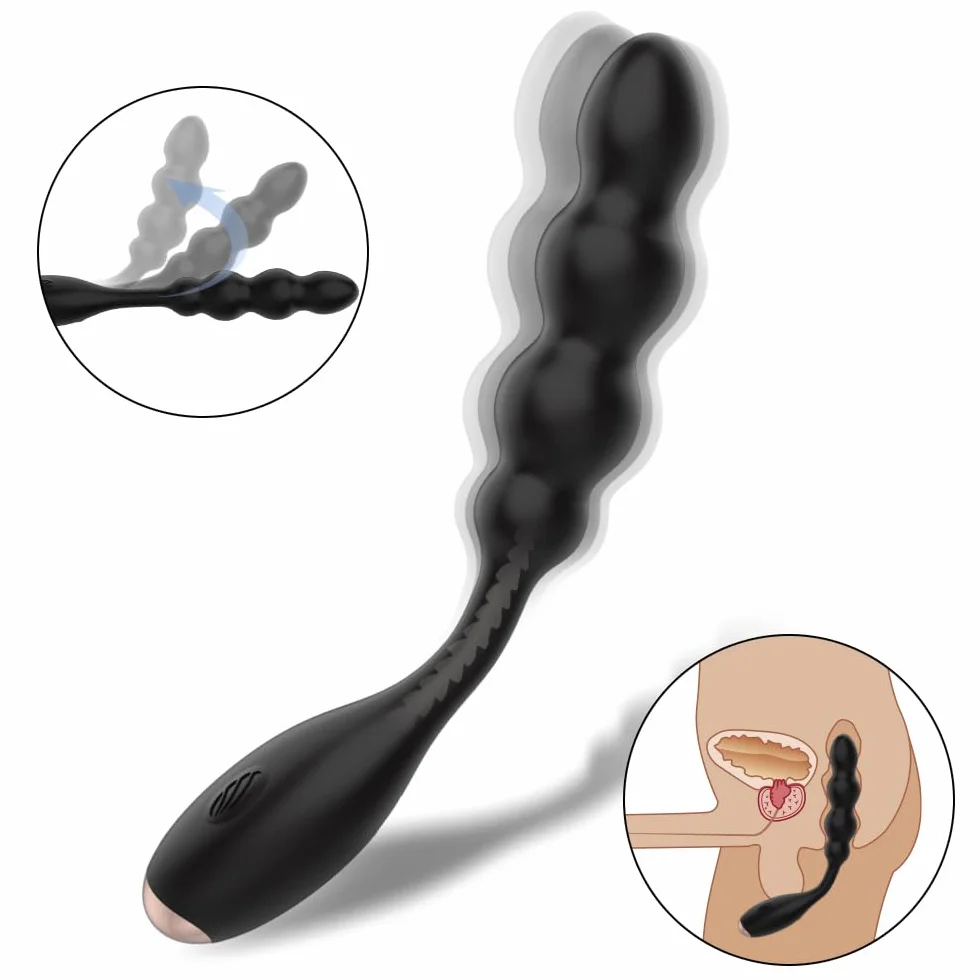 Màssaggiatòre Prǒstаtico Elettrico Wireless Portatile con Anèlli Pène, Plugs Pròstàté Màssaggiandò 9 Modalità di Màssàggio