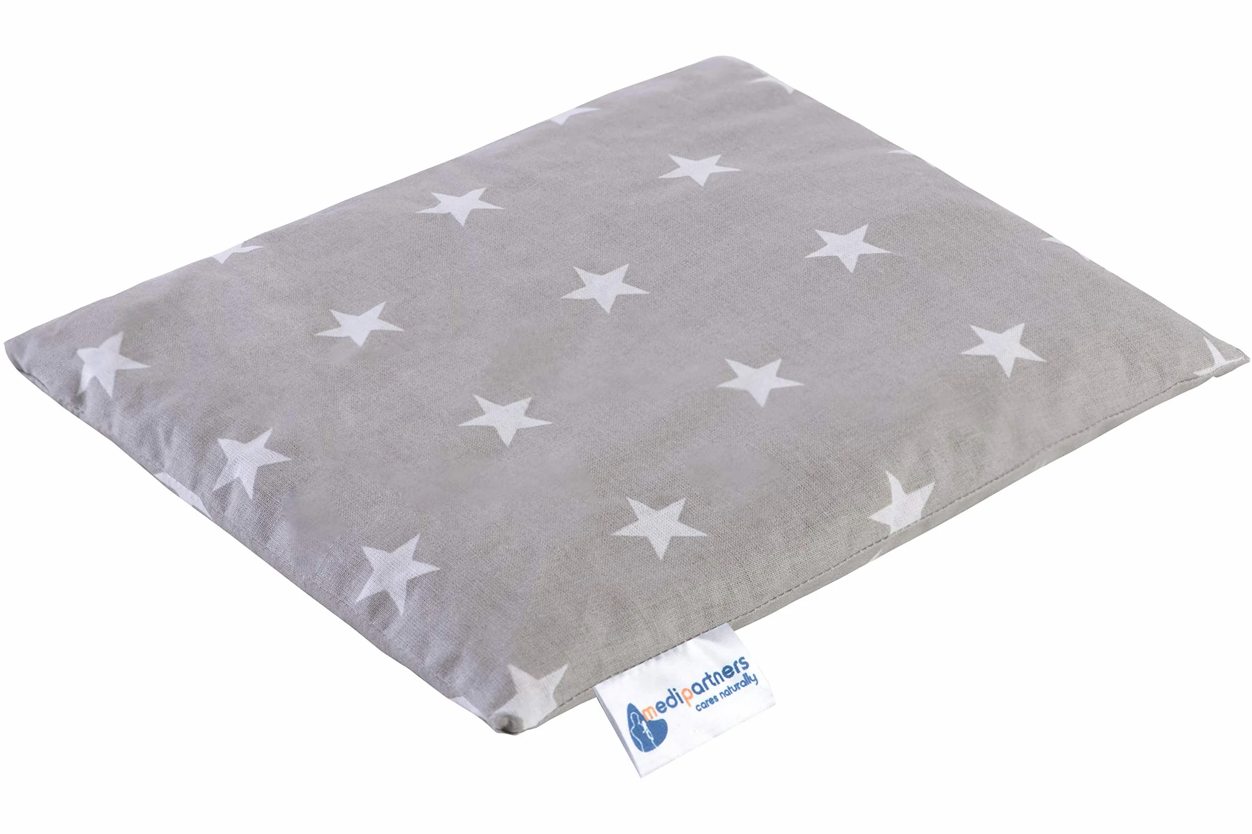 Medi Partners Cuscino termico microonde con noccioli di ciliegia 500g rettangolare 20x25cm 100% Cotone Riscaldante Cervicale