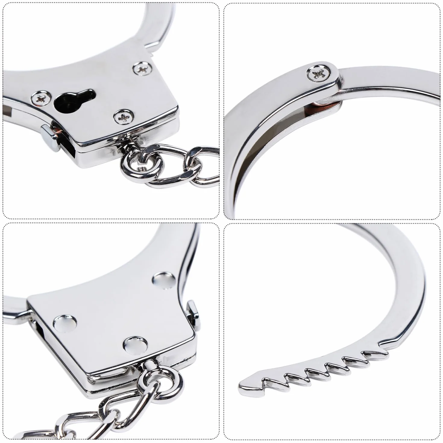 1 manette giocattolo per bambini con 2 chiavi, manette, manette per adulti, simulate manette della polizia, giocattoli per polizia, oggetti di scena per giochi di polizia