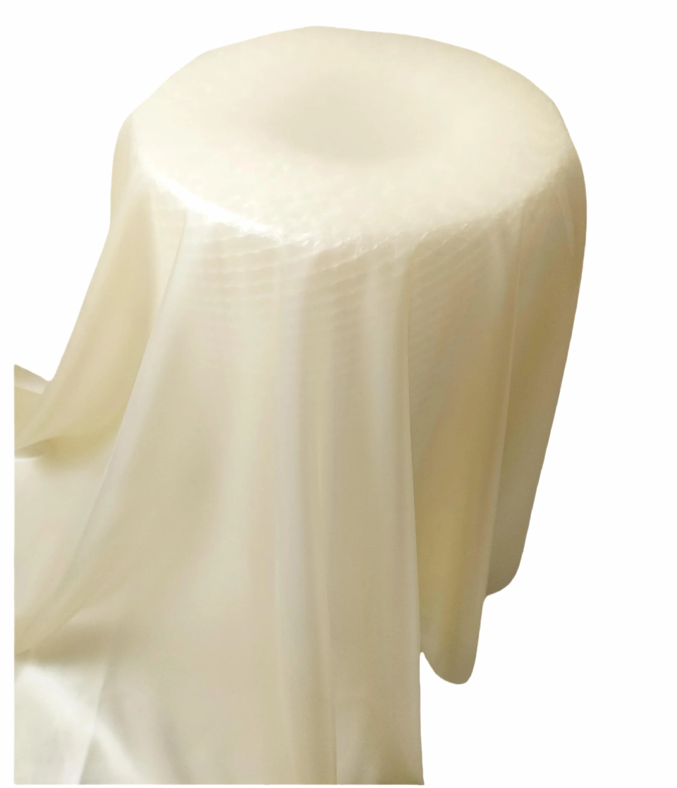 Tessuto in lattice naturale impermeabile 0,4 mm beige trasparente 1,1 x 1 m per massaggi SM