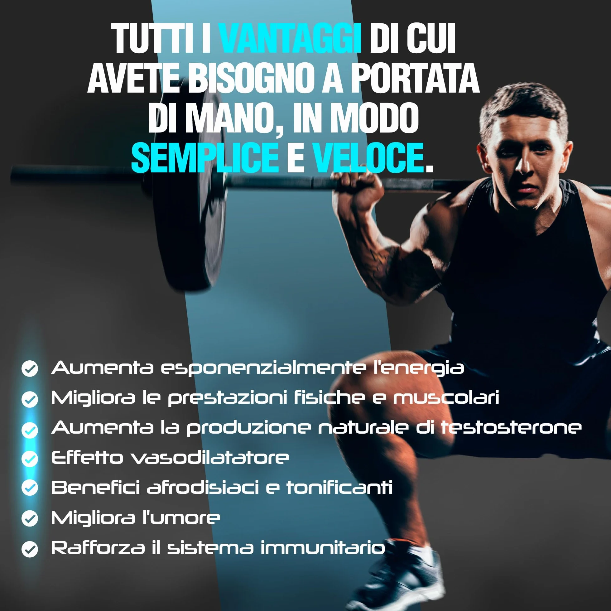 Healthy Fusion Booster Testosterone | Potenziante naturale del testosterone | Taurina + Maca andina, Ginseng | Energizzante 120 capsule