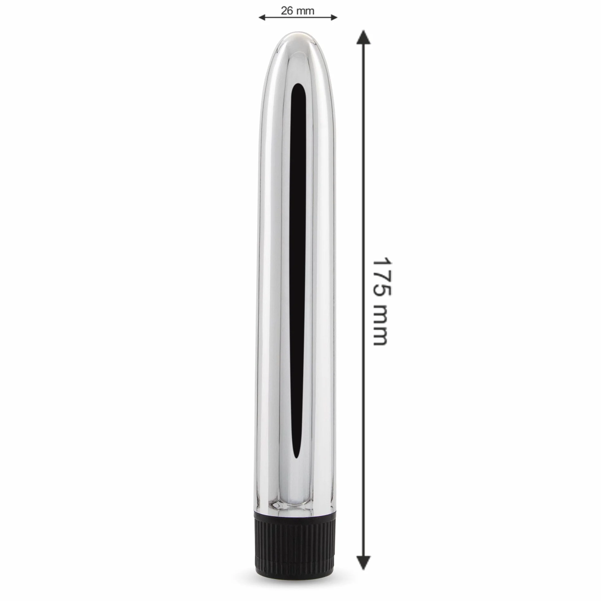 EESH® vibratore classico argento da anale vaginale per uomo e donna sex toys 17 cm silver bullet con velocità regolabile