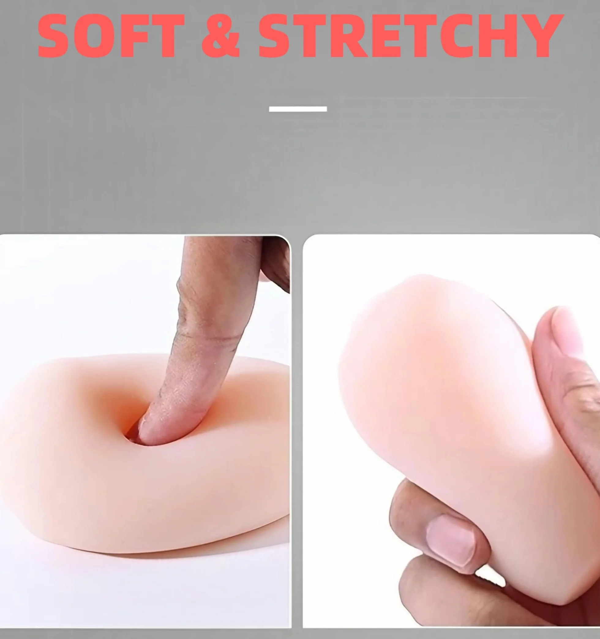 EGG Masturbatore Maschile, Giocattolo Sessuale per Uomini con Ano Realistico in Morbido Materiale Testurizzato, Stroker Leggero per Uomini, Coppa "F*ck and Suck" Bocca, Uovo Compatto e Morbido