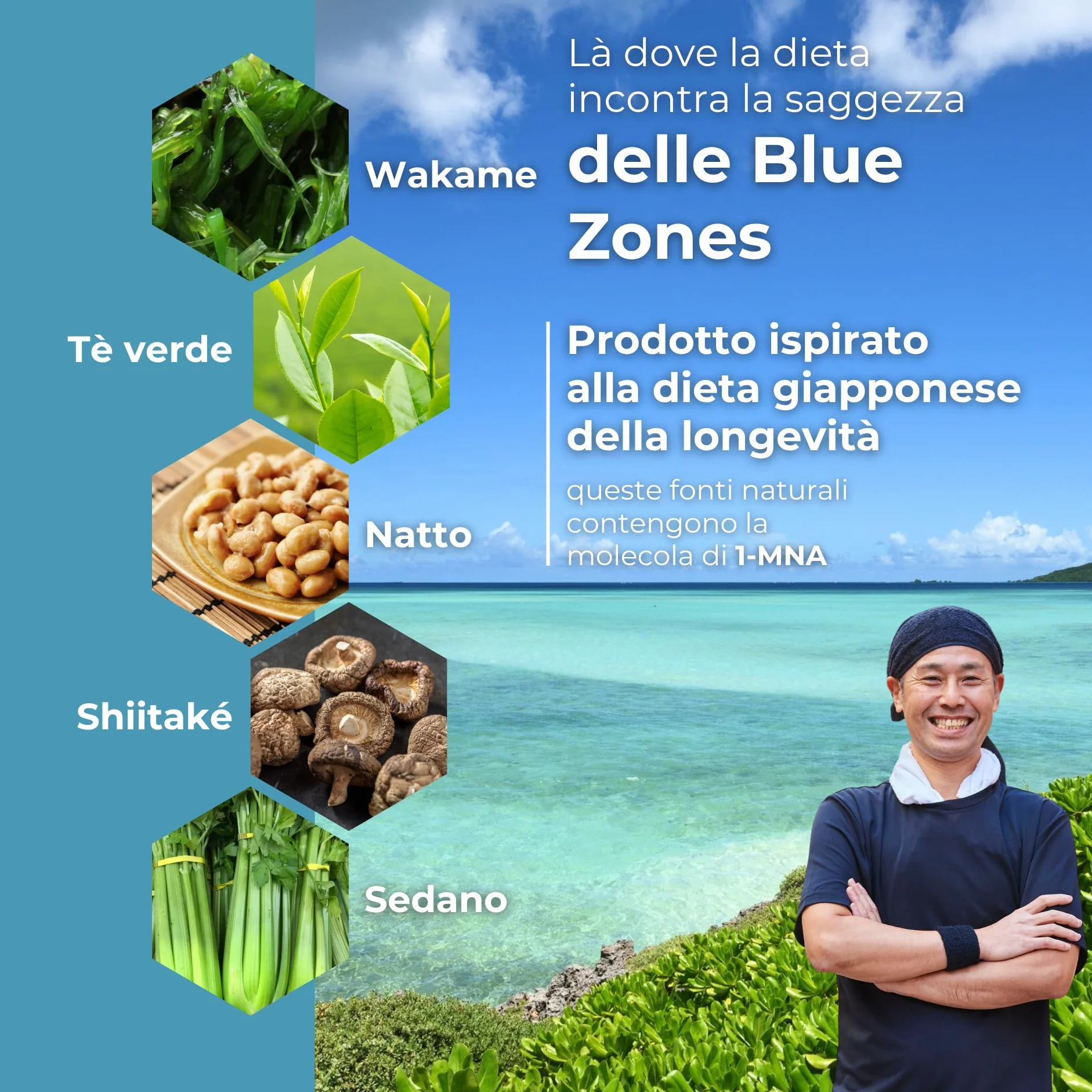 1-MNA Brain, Integratore Anti-Età, Ottimizza Naturalmente NAD+ con Ginkgo Biloba, Zinco, Biotina, Vitamine C, B1, B5, B6, B12, Salute Cellulare, Memoria, Concentrazione, 30 Compresse