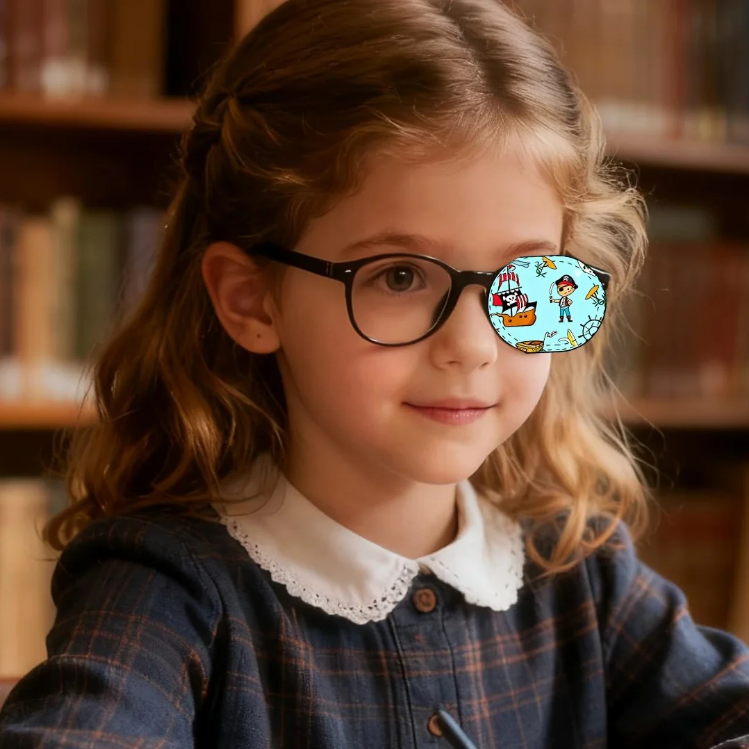 Occhielli Riutilizzabili per Bambini per Trattamento di Occhio Pigro, Amblyopia e Strabismo 10 Pezzi (Cartoni Colorati)