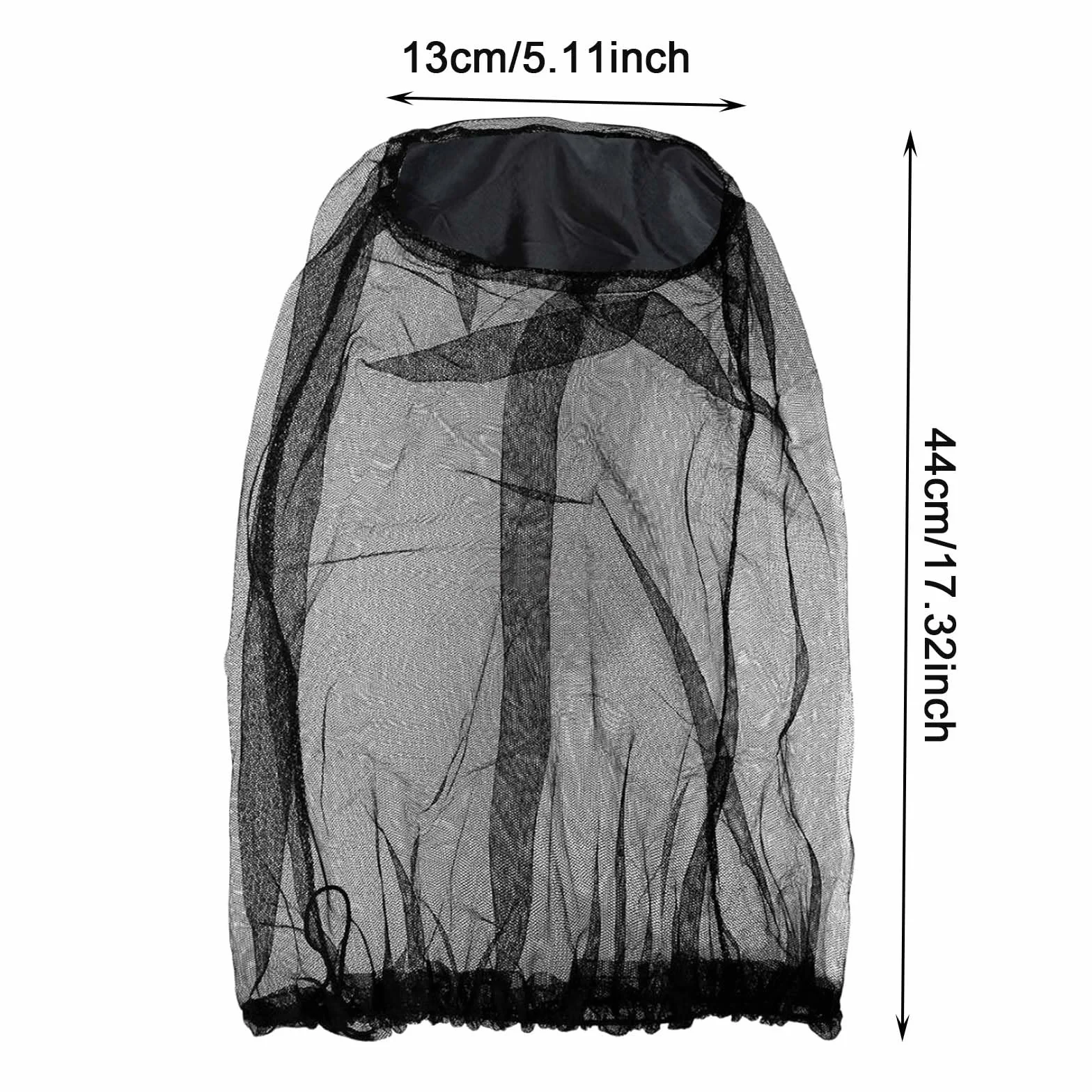 Anti-Zanzara Cappello Rete Protezione Testa Insetti Maglia Fine 4 Pezzi Nero e Verde