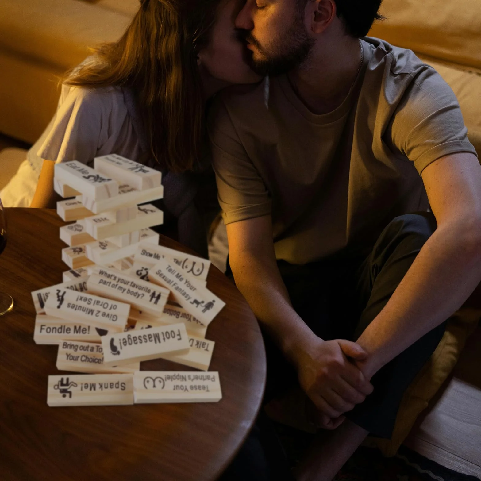 DORIMI Italiano Gioco Erotico Torre in Legno 48 Pezzi – Giochi Hot per Adulti, Torre della Passione Piccante, Giochi Erotici Coppie, Gioco di Coppia in Italiano (48 pezzi)