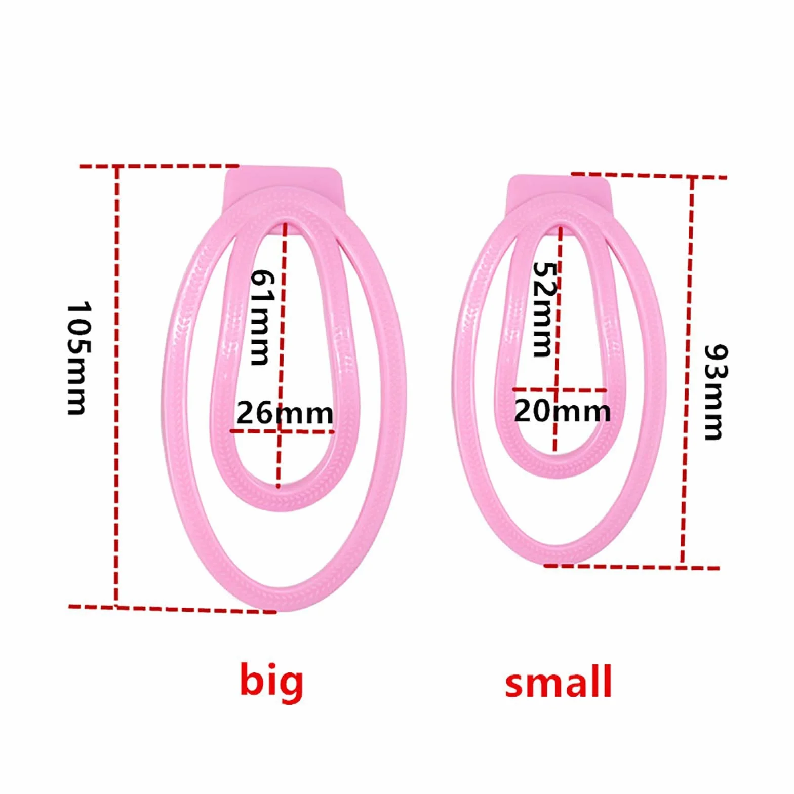 2 pezzi gabbia fitness Fufu Clip Cross Dressing Set, con 1 cintura yoga rosa, set di protezione invisibile regolabile traspirante -A52IT (Bianco)