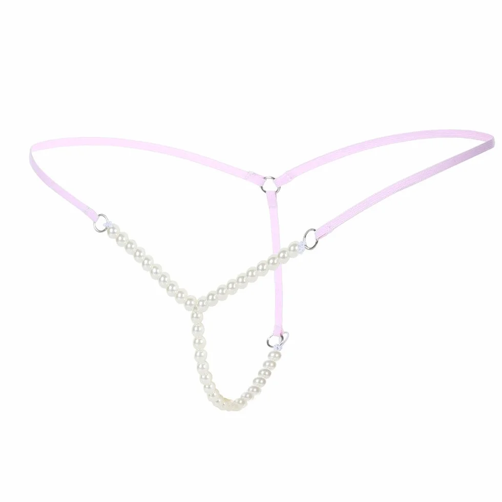 Body Donna Pizzo Perle a Vita Bassa Sexy Perizoma Solido