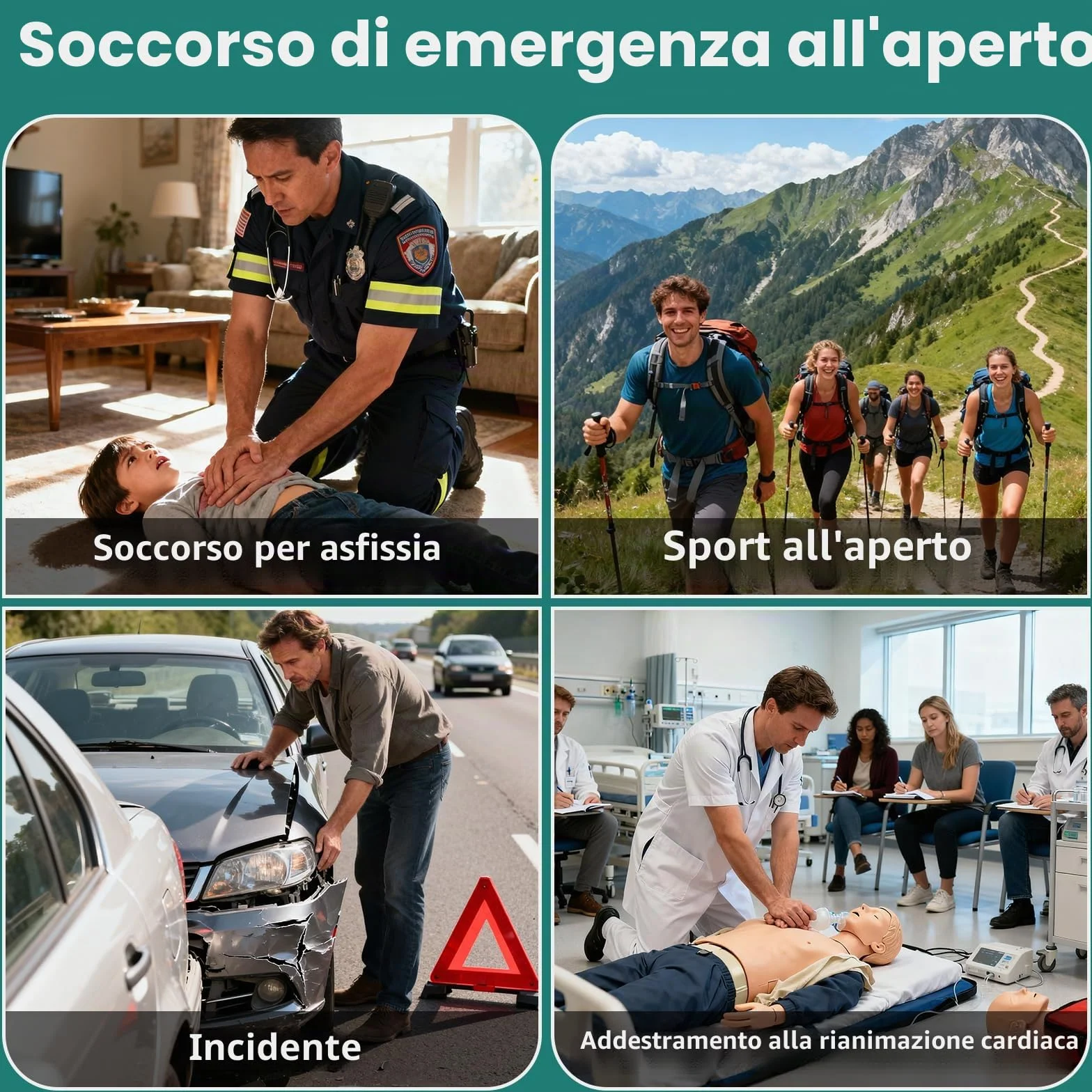 Set 8 Mascherine Respirazione Primo Soccorso, Maschera CPR Emergenza