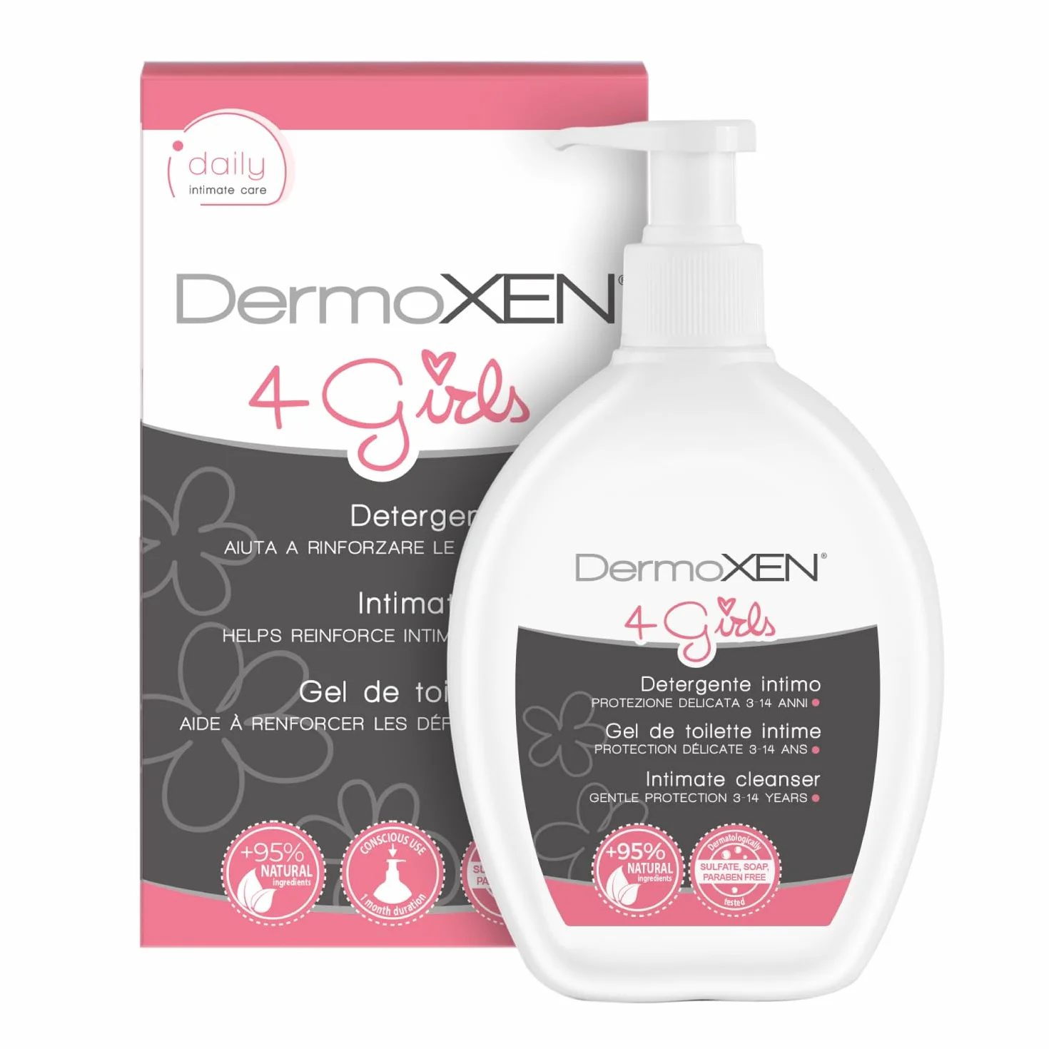 DERMOXEN 4 GIRLS Detergente Intimo Pediatrico Bambina 200 ml