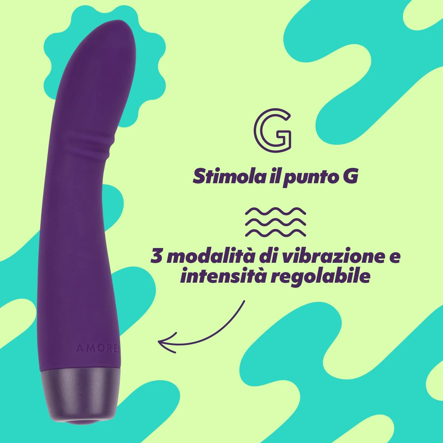 AMORELIE Joy - Vibratore a punto G Bloom | Impermeabile Ricaricabile